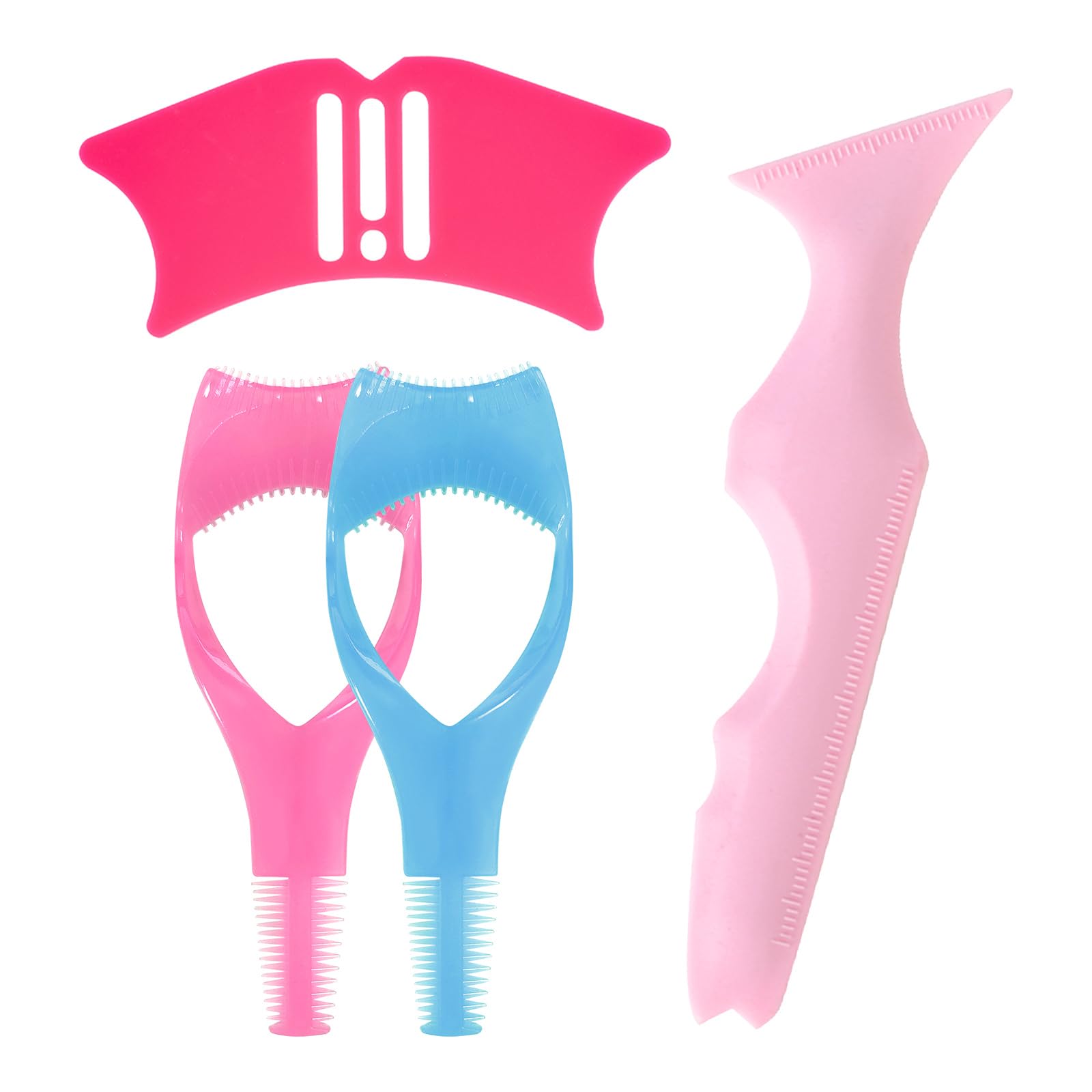 Dageda 4Pcs Eyeliner Tool Set, Silicone Eyeliner Stencils Nose Shadow Plastic Mascara Shield, Waterproof Makeup Tool For Eyeline
