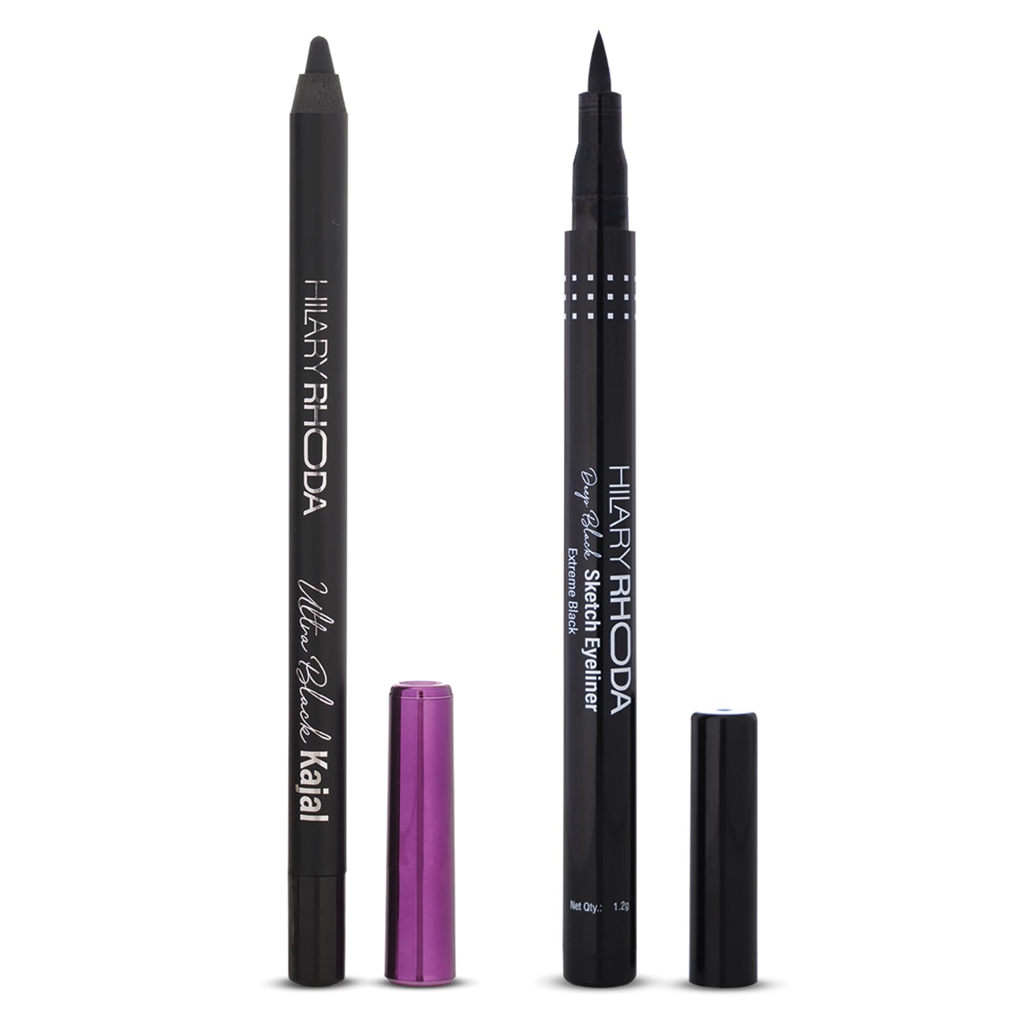 Hilary Rhoda Kajal & Sketch Eyeliner (Deep Black, 1.2 G)