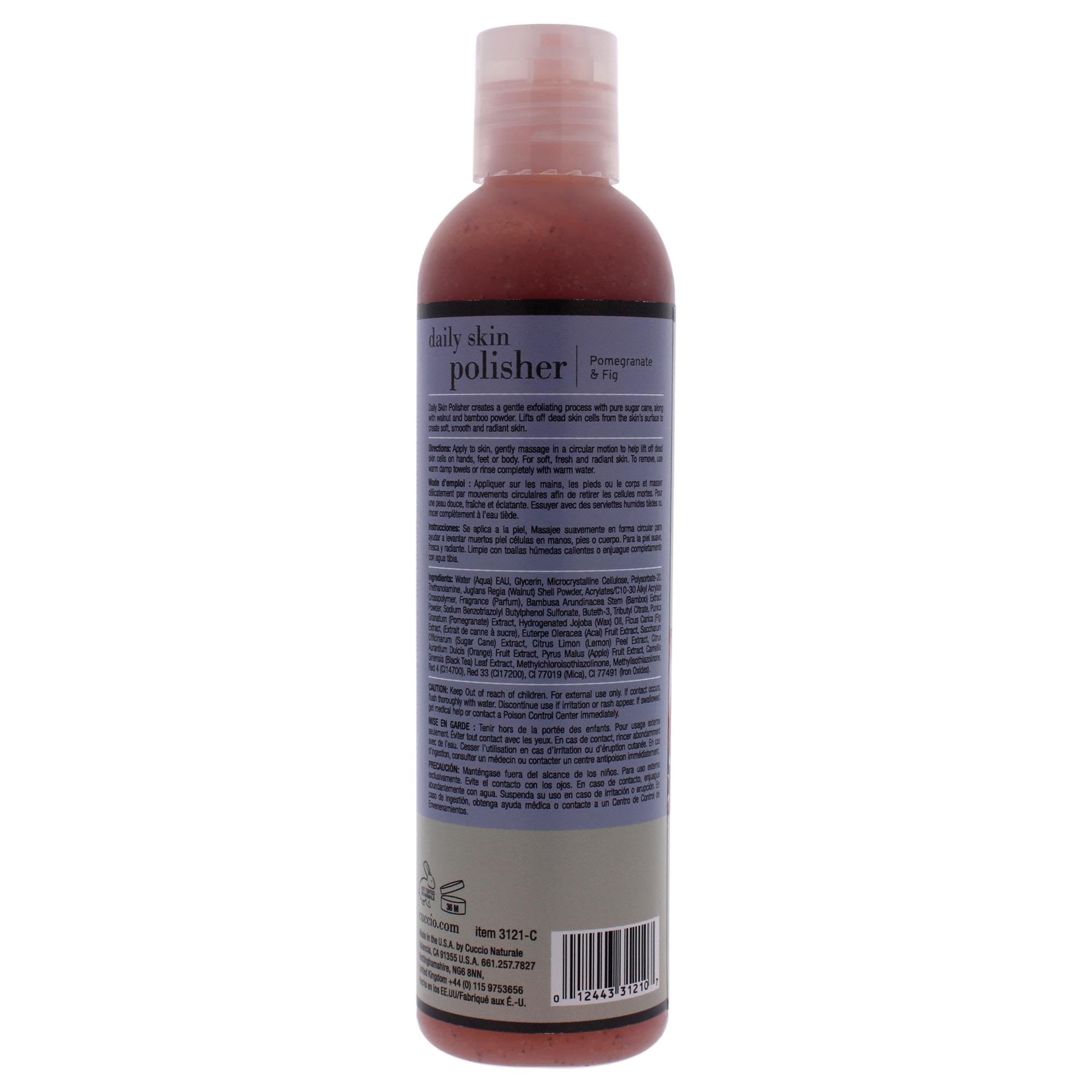Cuccio Naturale Daily Skin Body Polisher - Soothes And Softens Your Skin - Gentle Exfoliation Process - Lifts Dead Cells From Th