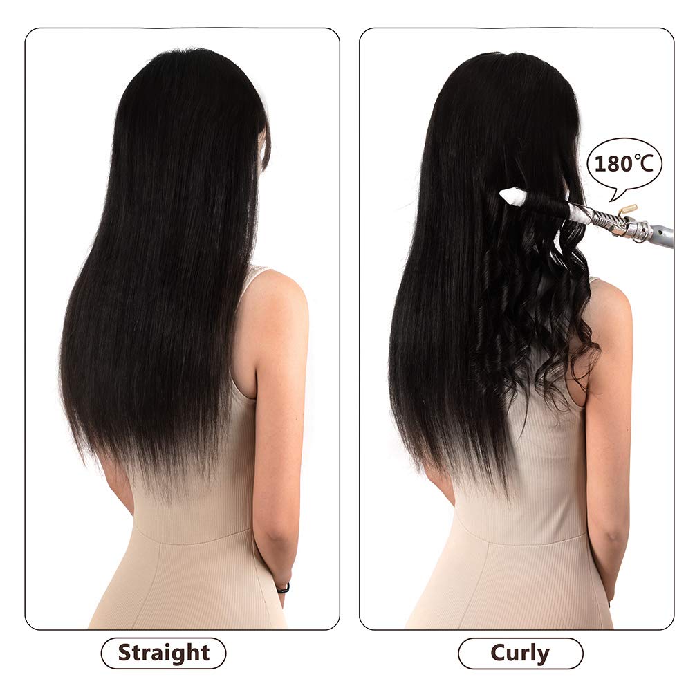 5 Pieces 12'' Remy Clip In Hair Extensions Human Hair Off Black - Beauty Silky Straight Short Thick Real Hair Extensions For Wom