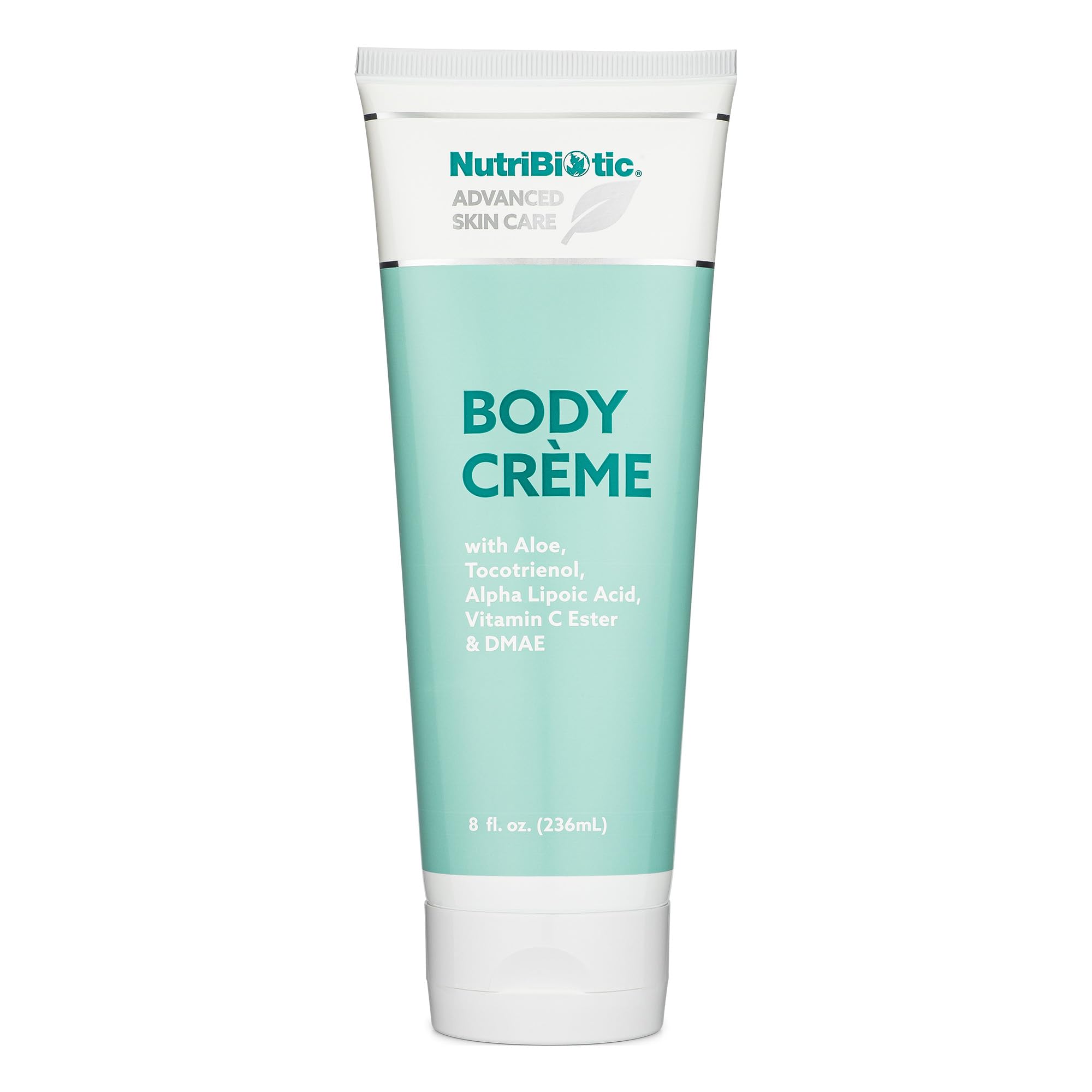 NutriBiotic  Body Crme, 8 Fl Oz | with GSE, Aloe, Tocotrienols, DMAE, Vitamin C Ester & Alpha Lipoic Acid | Nourishing for Soft