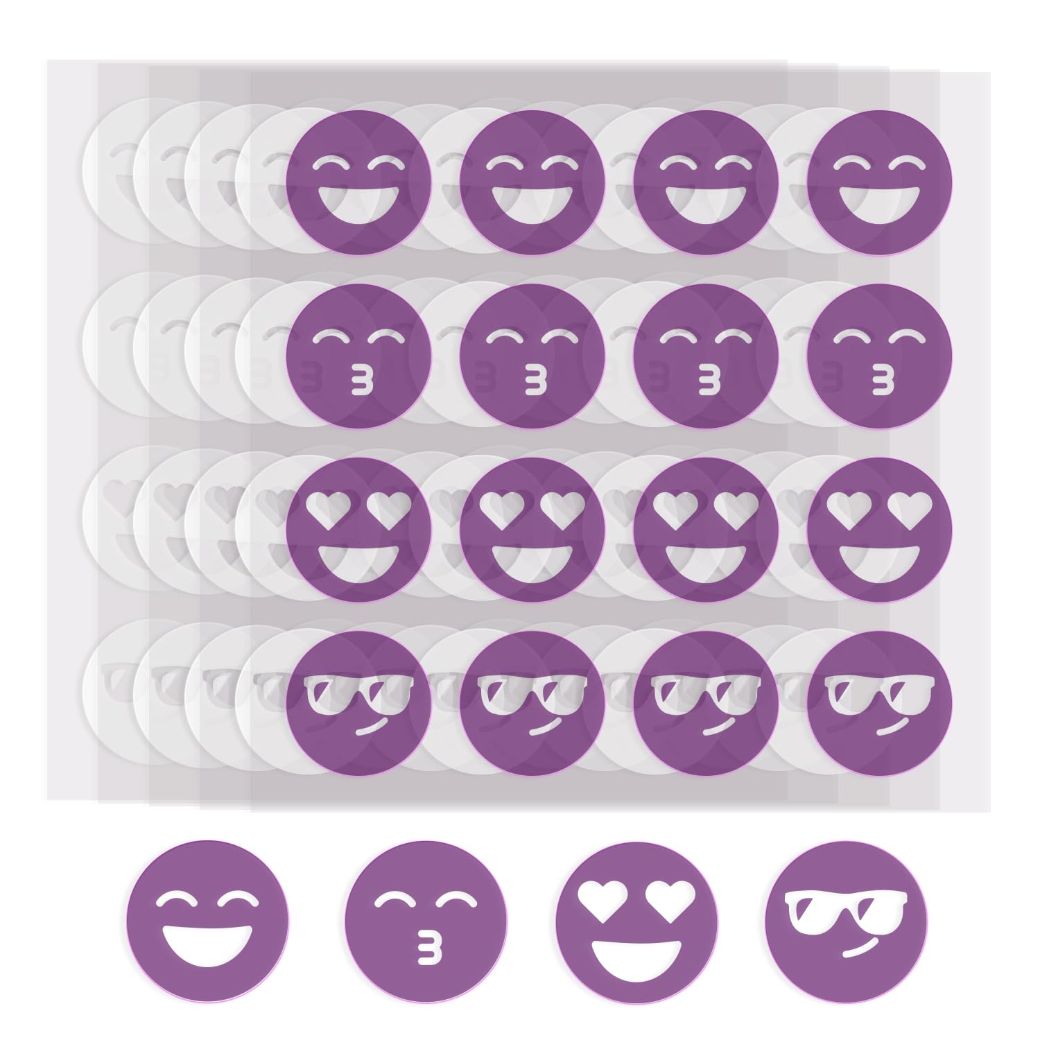 80 Pack UV Detection Stickers for Sunscreen Smile Pattern  Sun Protection Stickers for Kids Adults Waterproof Sunscreen Dots U