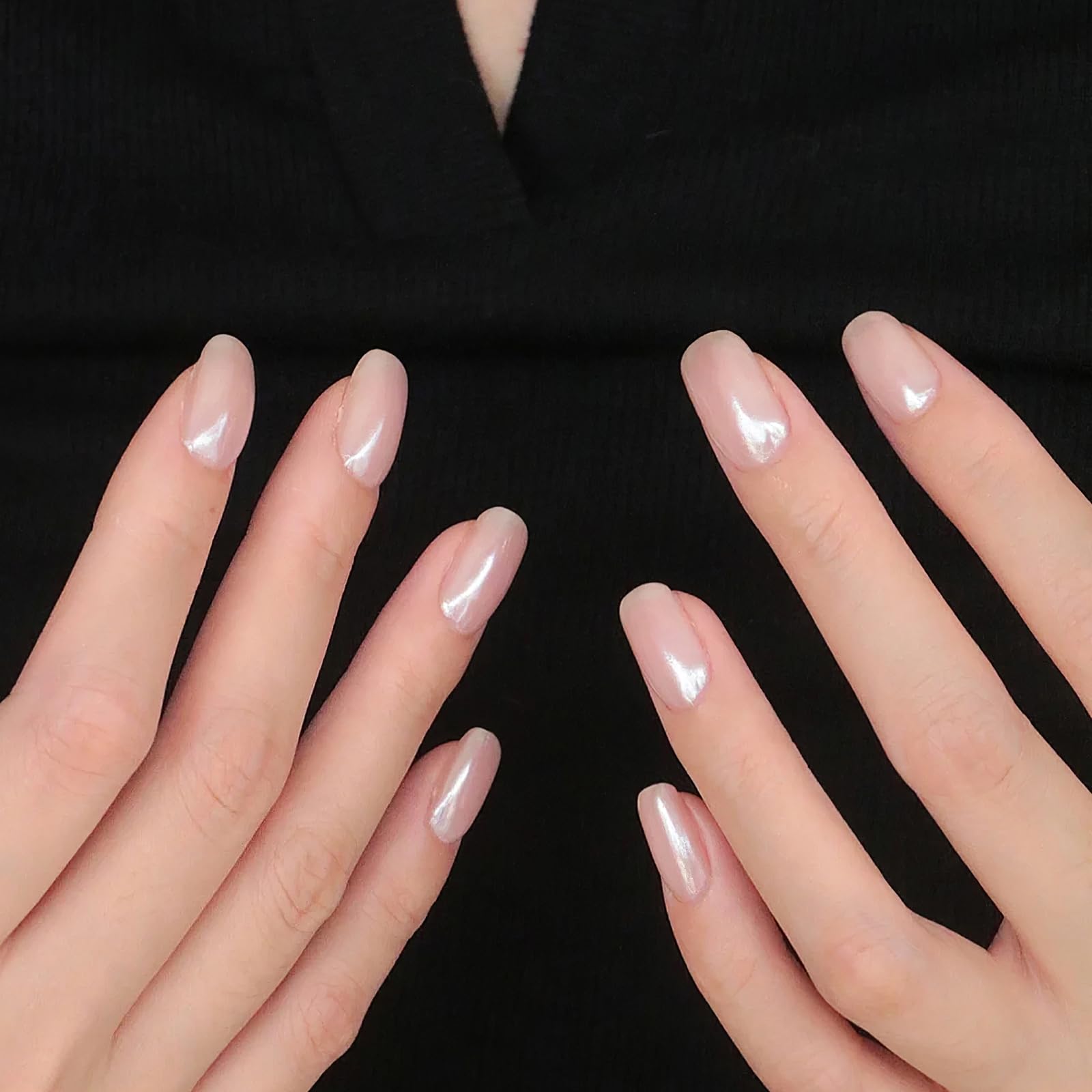 2 Boxes White Pearl Chrome Nail Powder - Transparent Clear Ice Shimmer Chrome Pigment Powder For Nails, Inspired Nails Mirror Ef