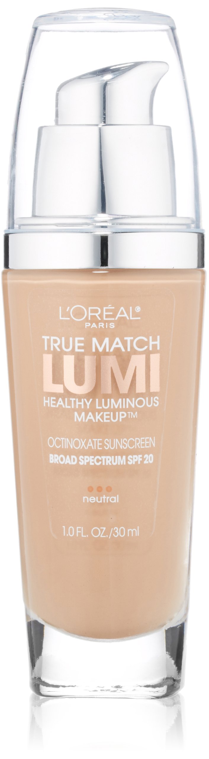 L'Or  al Paris True Match Lumi Healthy Luminous Makeup, N5 True Beige, 1 fl. oz.