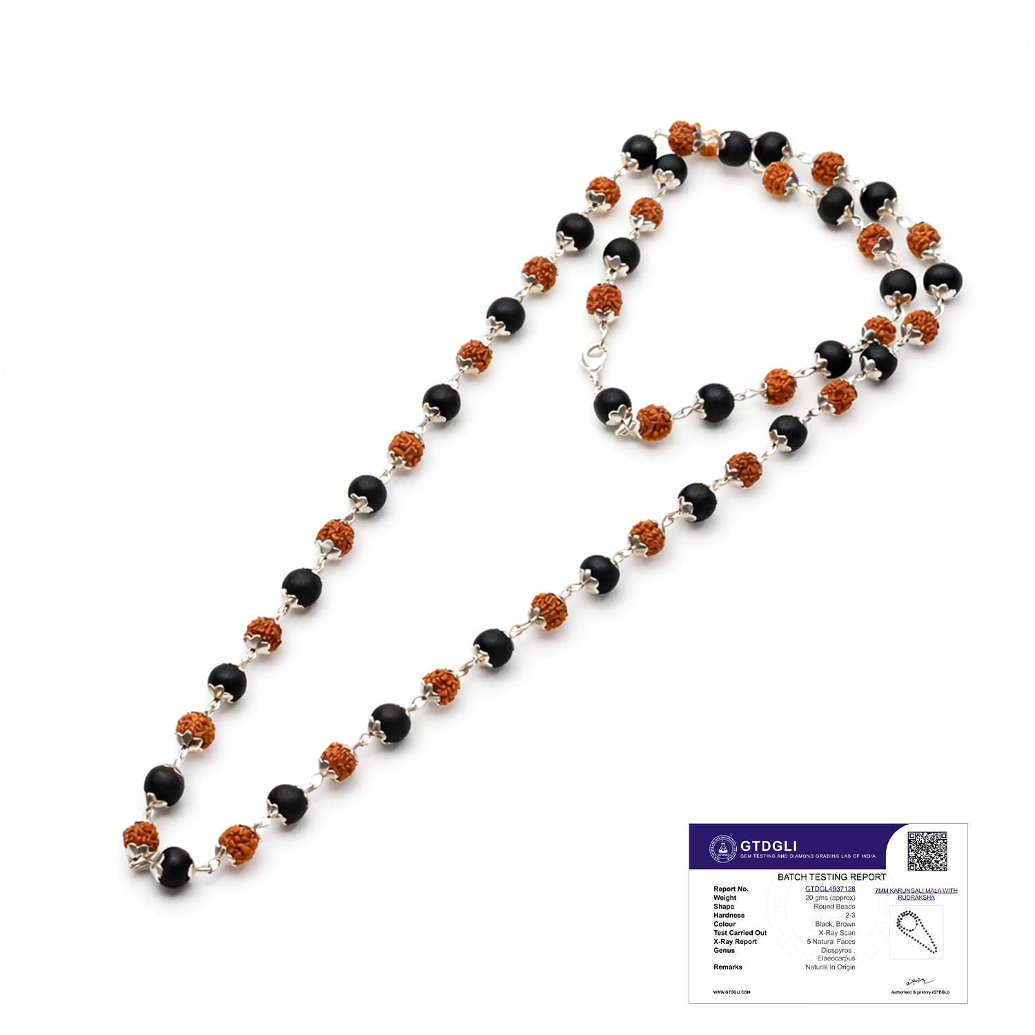 Astrotalk Divya Raksha Rudraksha & Karungali Mala(6mm) | Spiritual Protection, Wisdom & Positivity | Rudraksha Mala Original | Karungali Mala Original | Gift for Men & Women