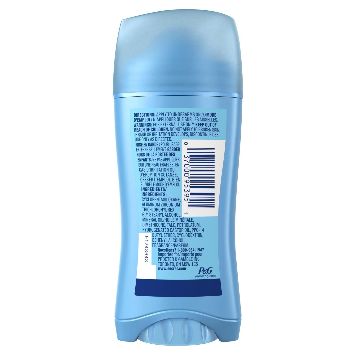 Secret Anti-Perspirant Deodorant Invisible Solid Unscented 2.60 Oz (Pack Of 4)