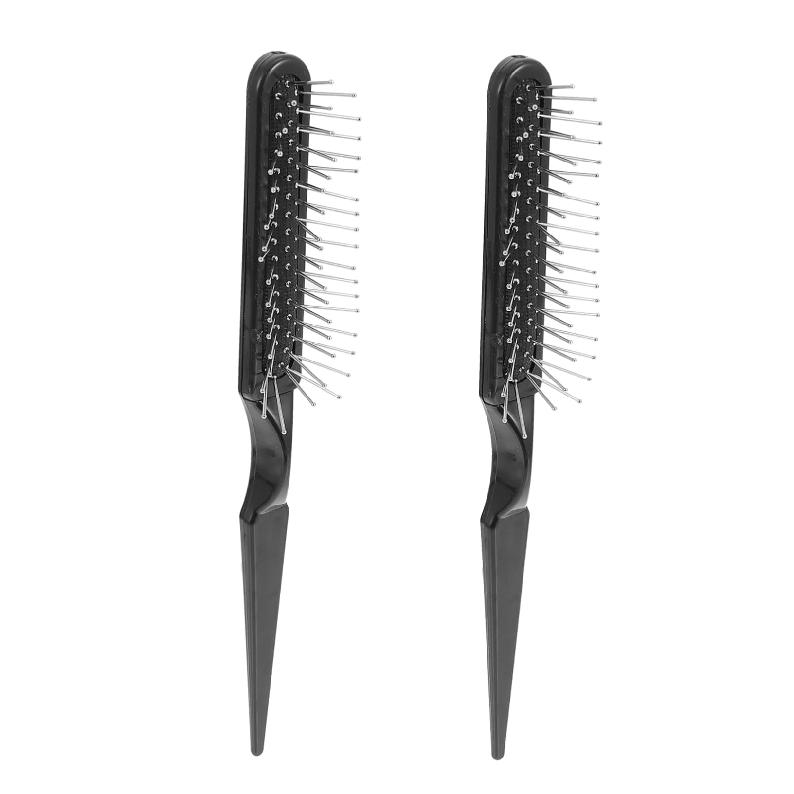 NIYANGLE 2Pcs Wire Bristle Hair Brush with Comb for Scalp Massage for Hair Sectioning Styling and Adding Volume to Fine Hair