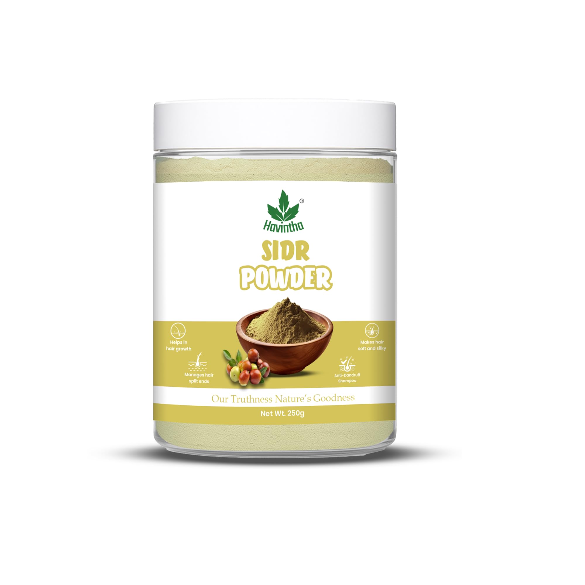 Havintha Herbal Sidr Leaves Powder 250Gm | Natural Hair Cleanser & Conditioner | Dry & Damaged Hair Conditioning Hair Mask For W