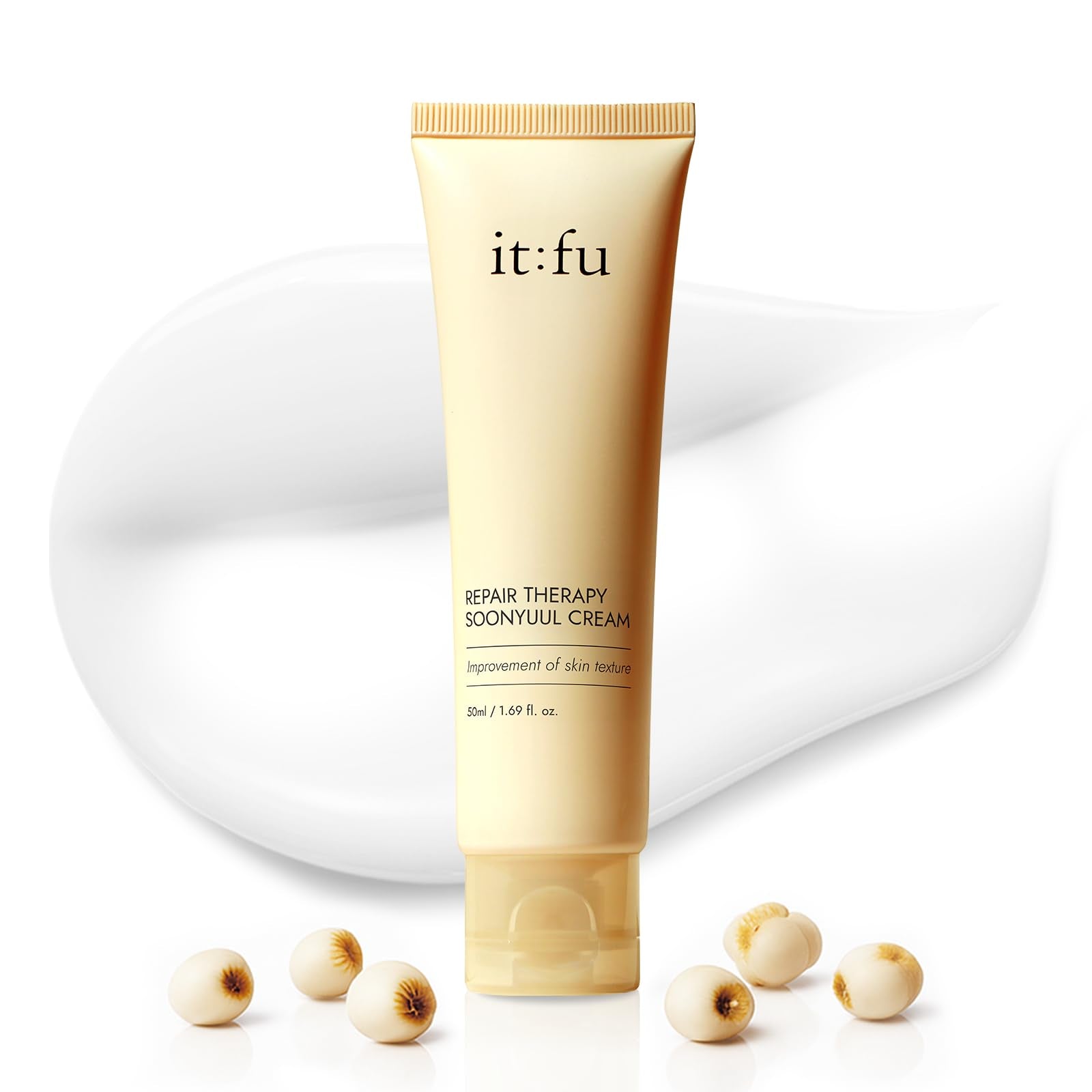 it:fu Soonyuul Cream for Closed Comedones & Acne Care | Barrier Repair Moisturizer with Niacinamide & Coix Seed (1.69 fl oz)