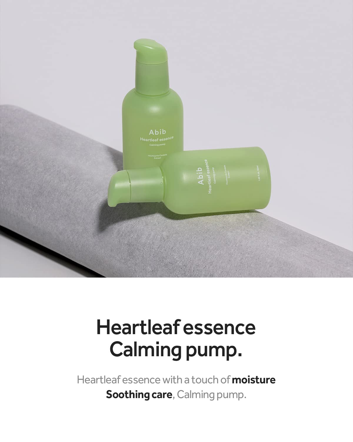 Abib Heartleaf Essence Calming Pump 1.69 Fl Oz / 50Ml I Essence For Face, Instant Relief For Redness