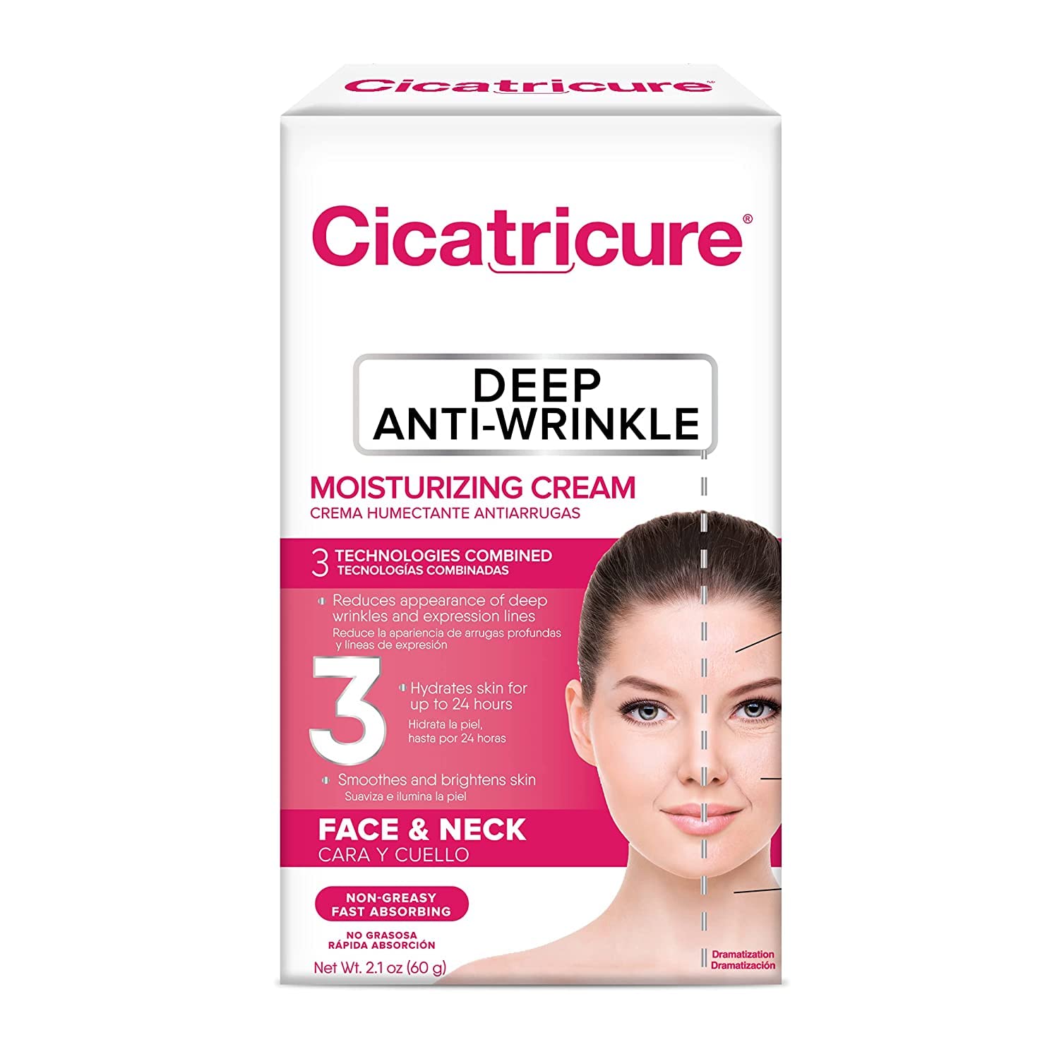 Cicatricure Crema Anti-Wrinkle Face Cream 2.10 oz (Pack of 3)