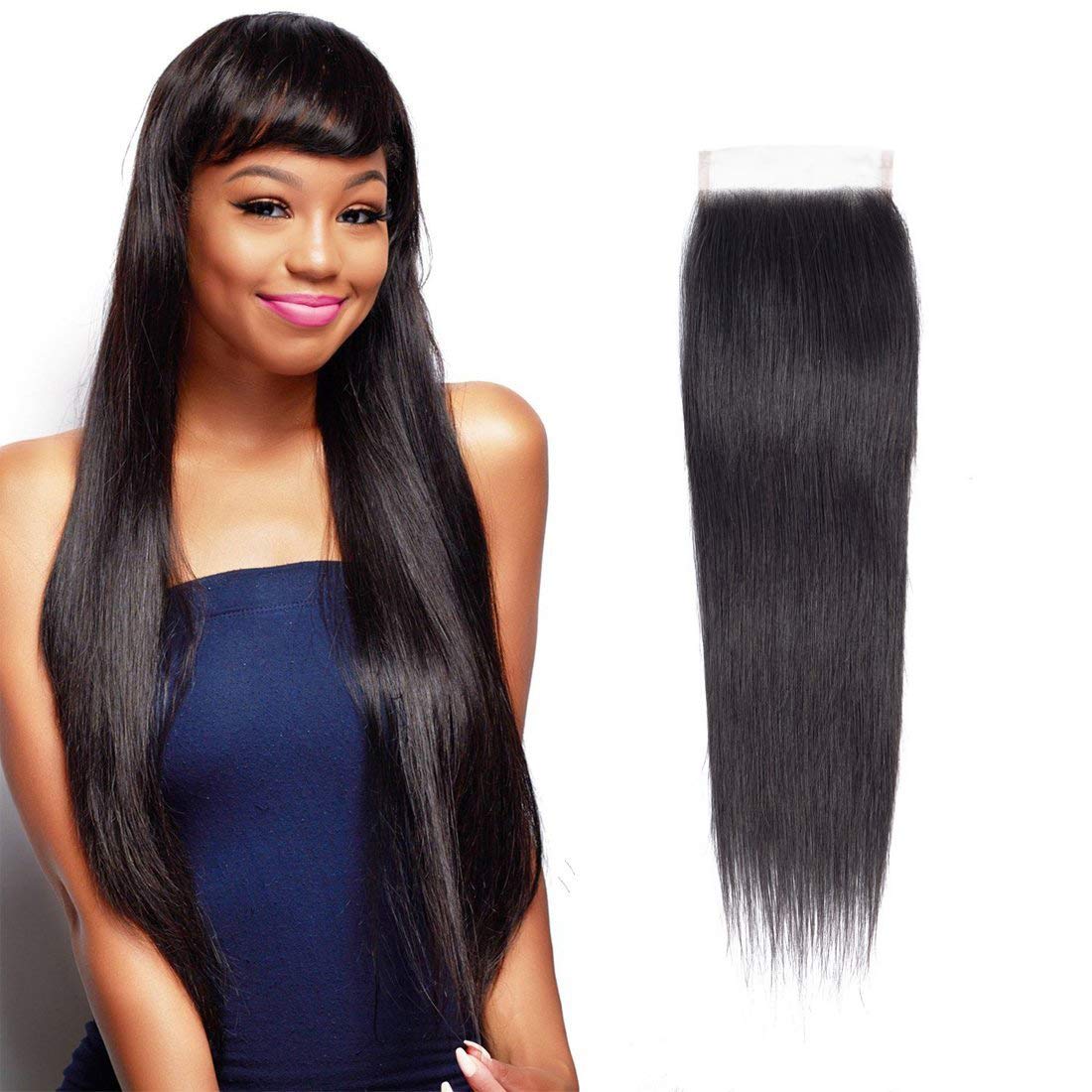Straight Lace Closure Human Hair 4x4 HD Lace Closure 12 Inch Unprocessed Brazilian Virgin Hair Lace Frontal Free Part Closure 10