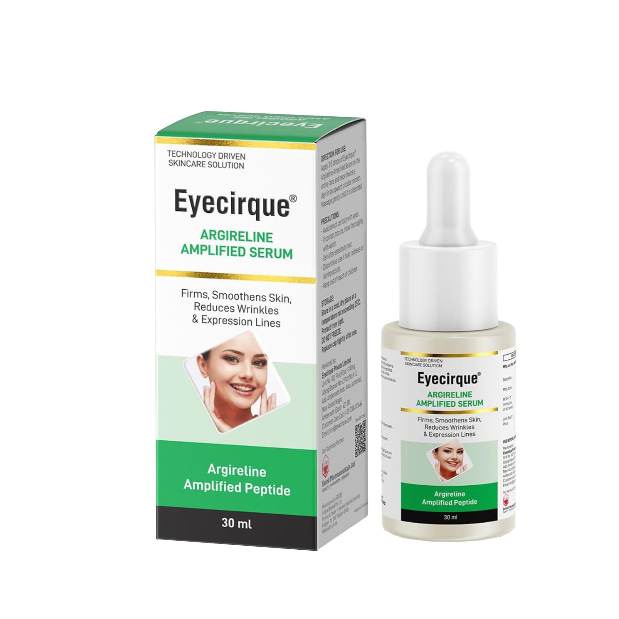 Eyecirque Argireline Amplified Serum 30Ml | 5% Acetyl Hexapeptide8 Peptide Face Serum | Anti Aging Wrinkle Repair Serum For Fin