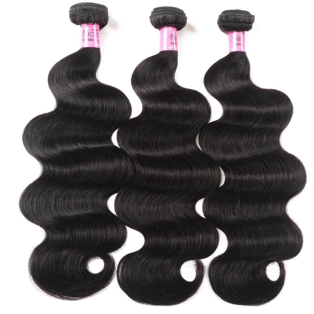 UNICE 10A Malaysian Body Wave Virgin Hair Weave, 12 Inch, Natural Color, 100% Human Hair, Raw Unprocessed, 95-100g/pc