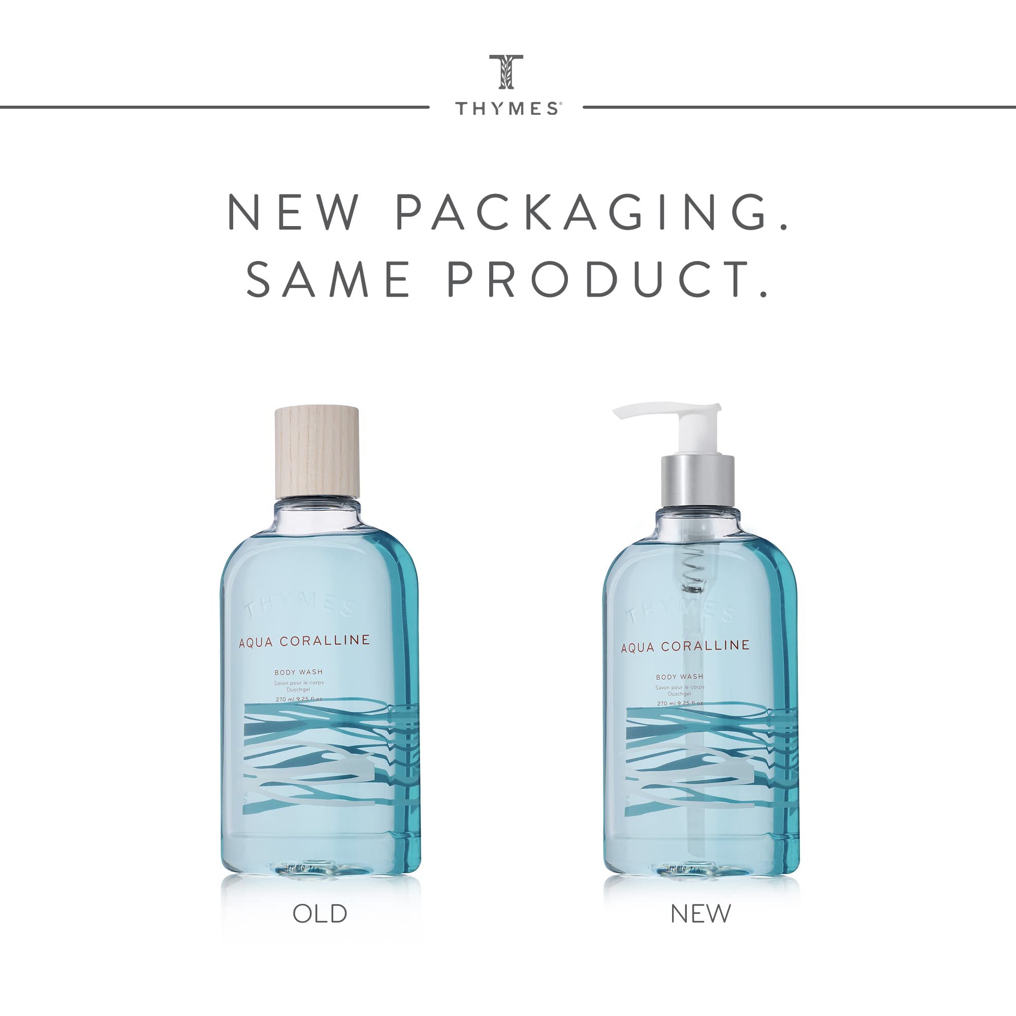 Thymes - Aqua Coralline Body Wash - Refreshing Luxury Shower Gel For Men & Women - 9.25 Fl Oz
