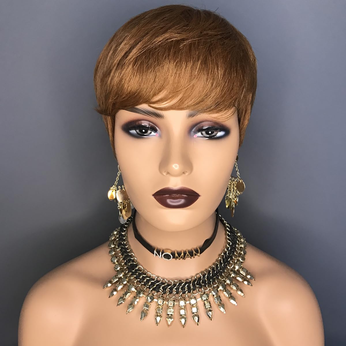 HOTKIS 100% Human Hair Short Pixie Cut Wig for Black Women Pixie Wigs Human Hair Short Human Hair Wigs for Black Women Short Pix