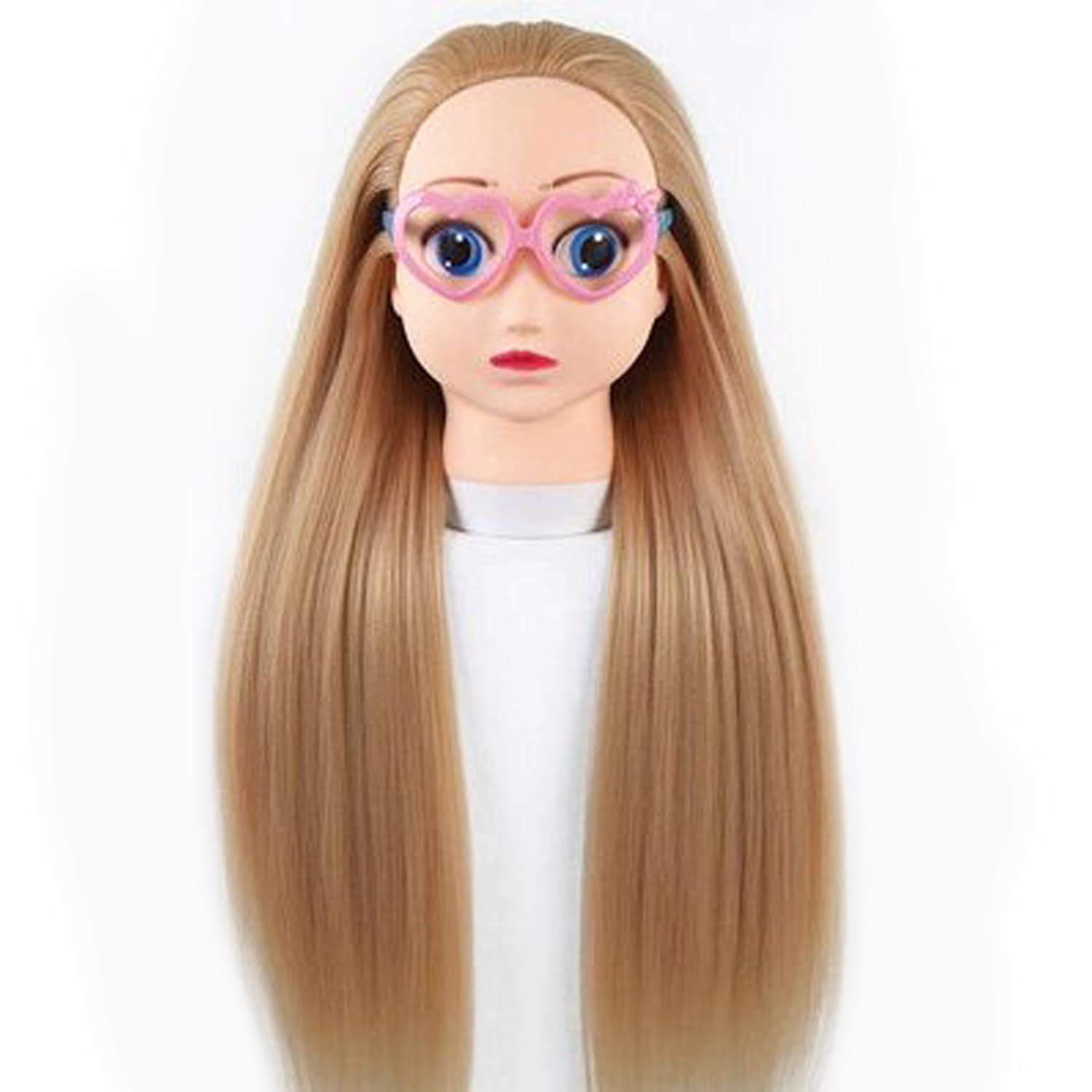 PERFEHAIR Doll Mannequin Head for Braiding Hair-26'', Kids Styling Practice Training Manikin Head for Girls