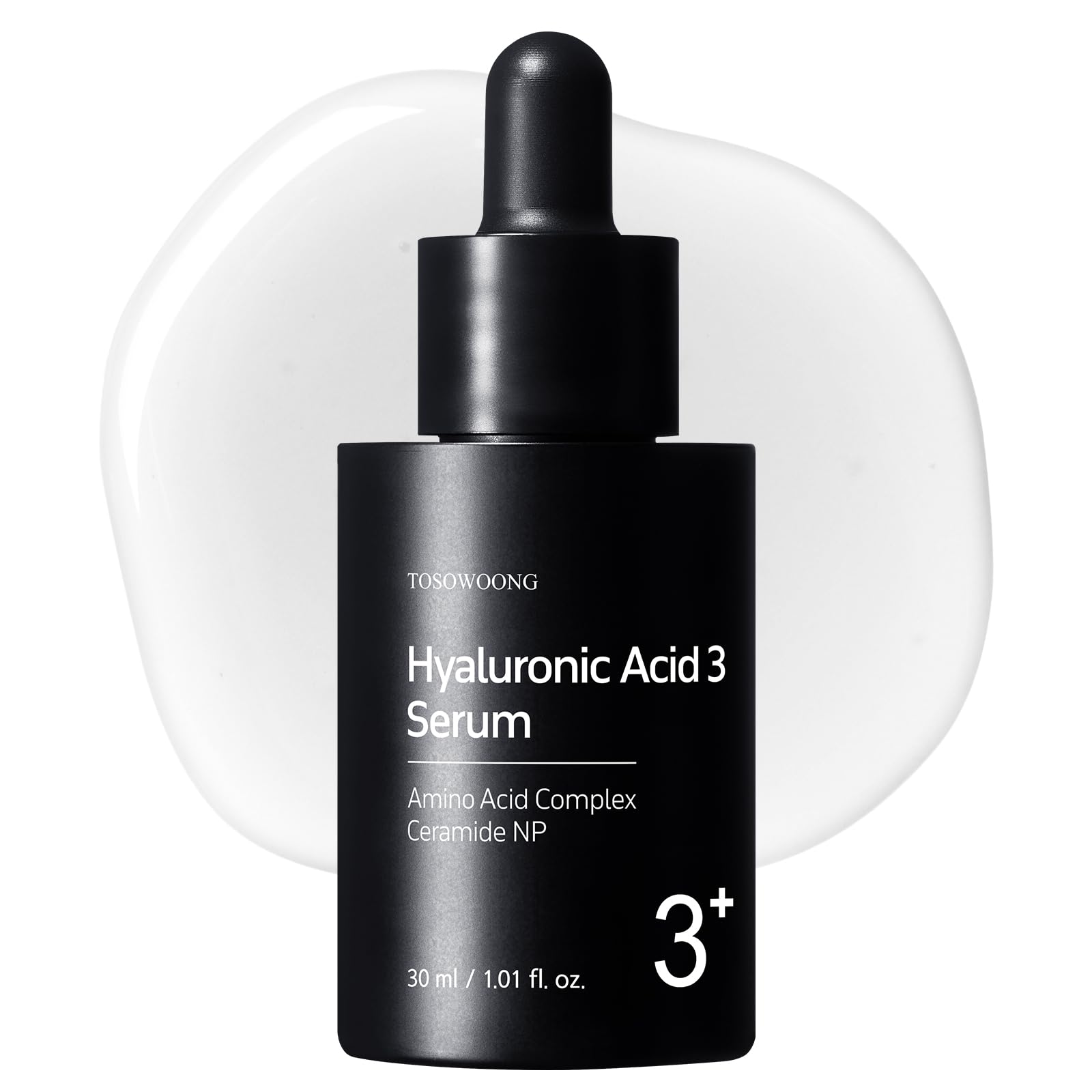 TOSOWOONG Hyaluronic Acid 3% Serum, 30,030ppm Sodium Hyaluronic Acid, Hydration, Moisture Boosting Facial Serum for Fine Lines &