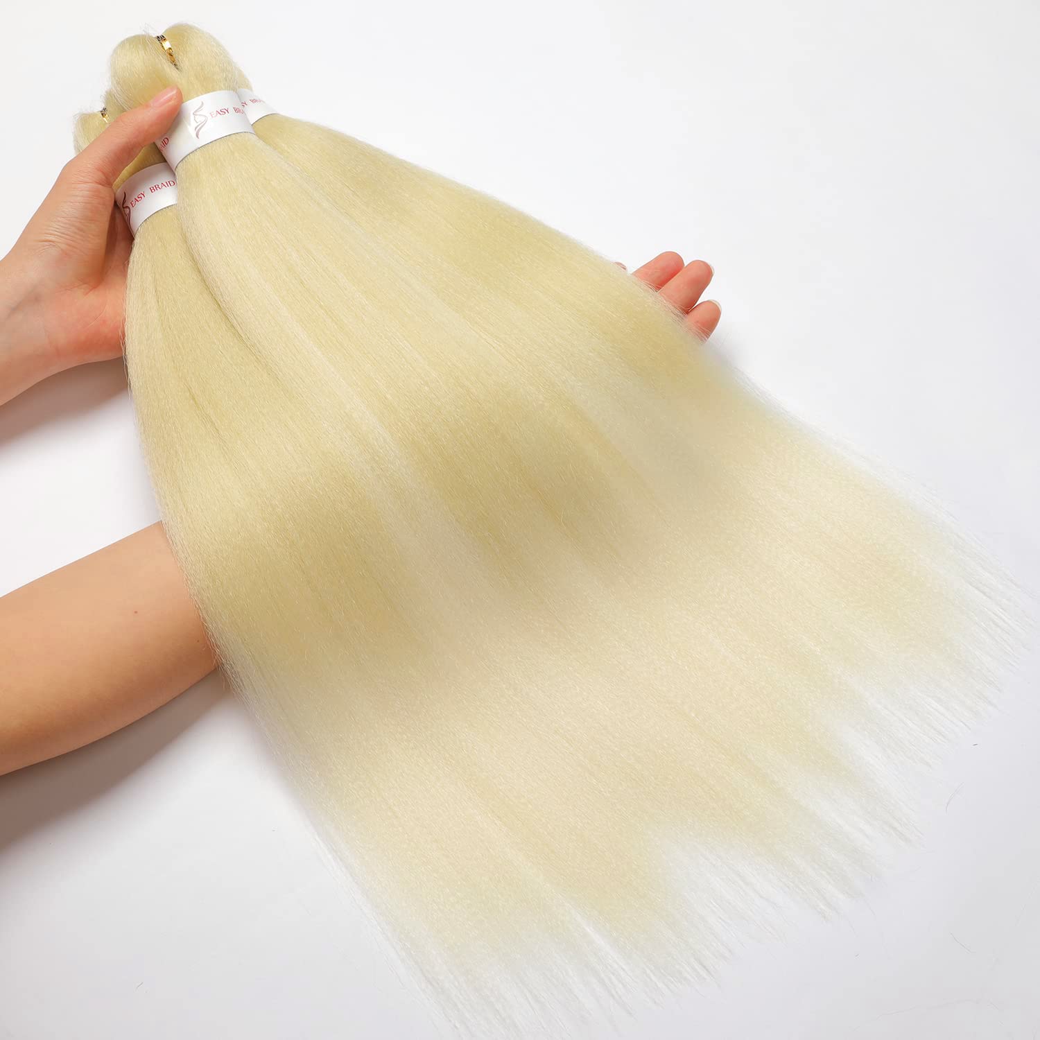 Ubeleco 36 Inch Braiding Hair Pre Stretched,8 Packs Kanekalon Braiding Hair Soft Yaki Texture,No Itch, Hot Water Setting Hair Ex