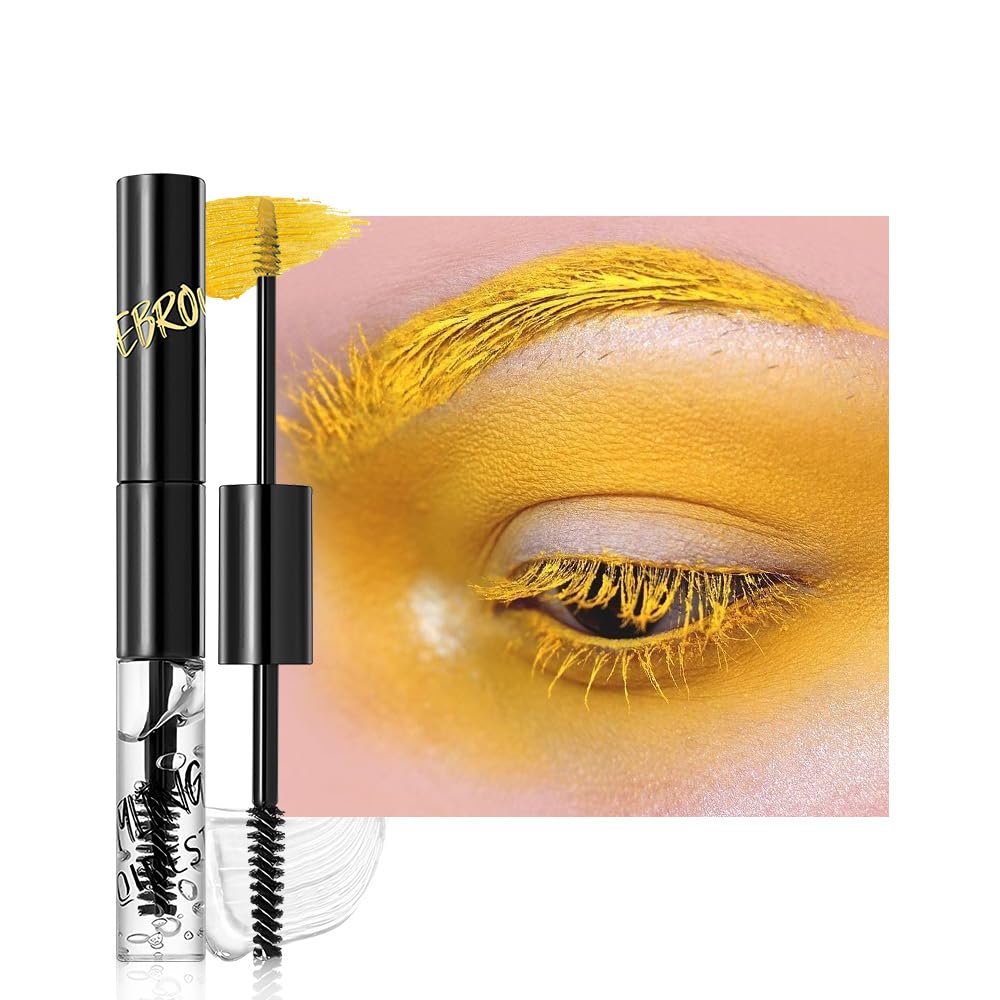 2in1 SemiPermanent Eyebrow Gel & Lamination Gel, Eeybrow and Lash Gel, Lightweight and Waterproof Tinted Brow Gel For Up To 24H