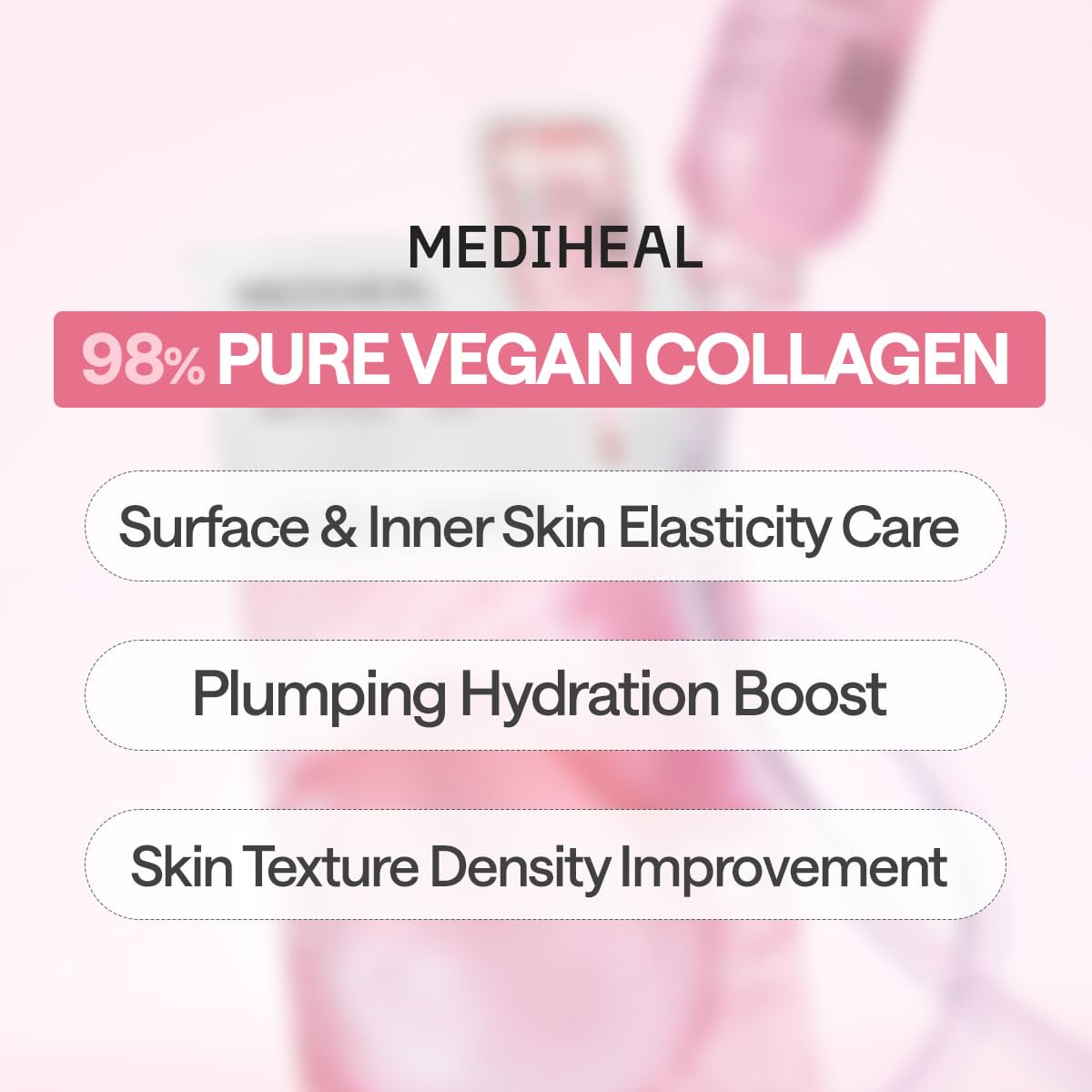 Mediheal Collagen Essential Sheet Mask Core Firming 10 pcs. 98% Vegan Collagen for firming, elasticity, and skin density improve