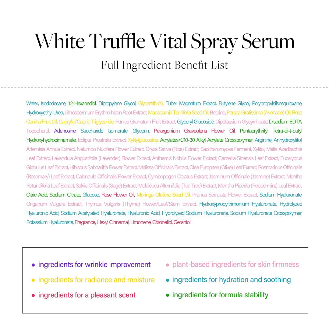 D'Alba Italian White Truffle Vital Spray Serum, Vegan Skincare, Calming And Hydrating Facial Mist With White Truffles For Red An