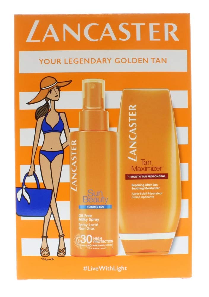 Your Suncare Routine For A Legendary Goldan Tan Set: Oil-free Milky Spray Spf 30 150ml + Tan Maximizer After Sun 125ml - 2pcs