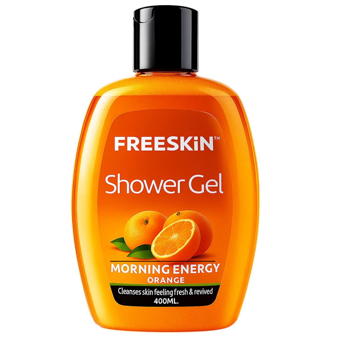 Freeskin Morning Energy Orange Shower Gel For Clean & Revitalized Skin | Refreshing Body Wash With Orange Extract | Energizing, 