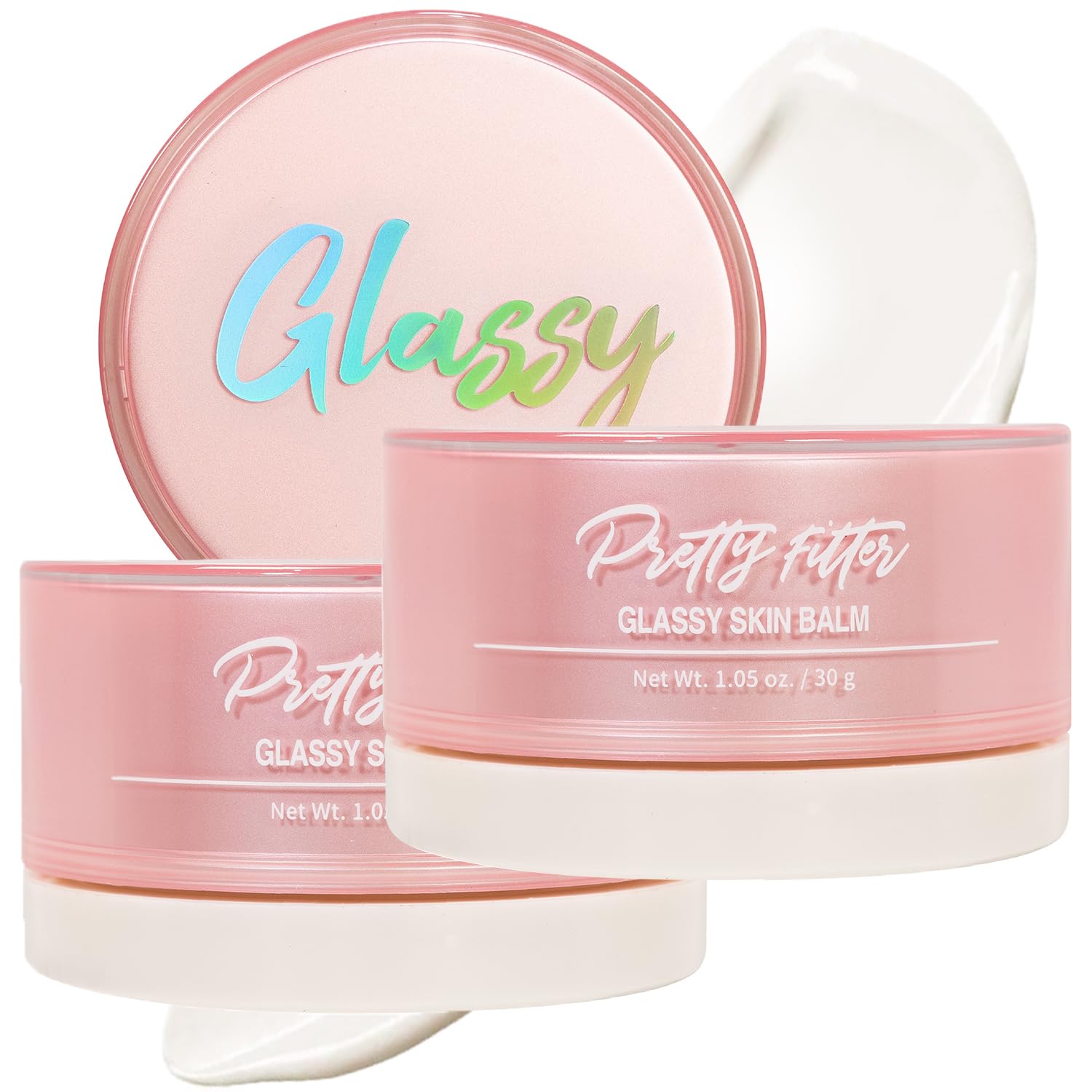 Touch In Sol Pretty Filter Glassy Skin Balm Primer 2 Pack - Skin Smooth Moisturizing Primer Before Makeup - Natural Glow Face Cr