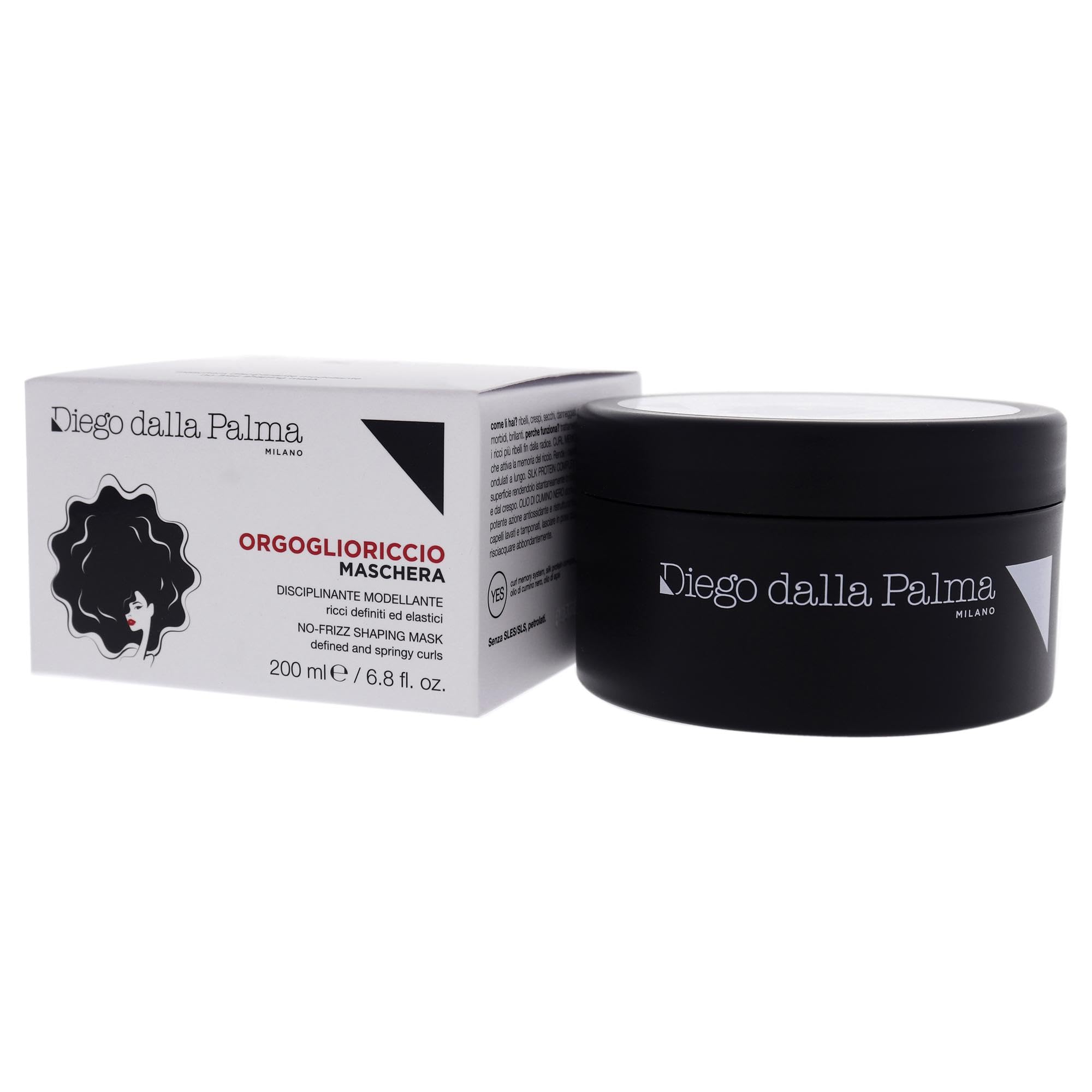 Diego dalla Palma Orgoglioriccio No-Frizz Shaping Hair Mask - Elasticizing And Repair Treatment - Supple And Soft - Provides Fri