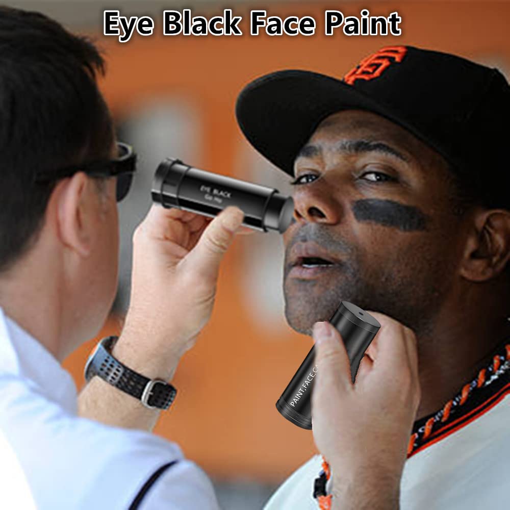 Go Ho 3PCS Eye Black Sticks for Sports,Eyeblack Baseball Face Paint,Softball/Baseball Accessories,Football Stick Eye Strips,Blac