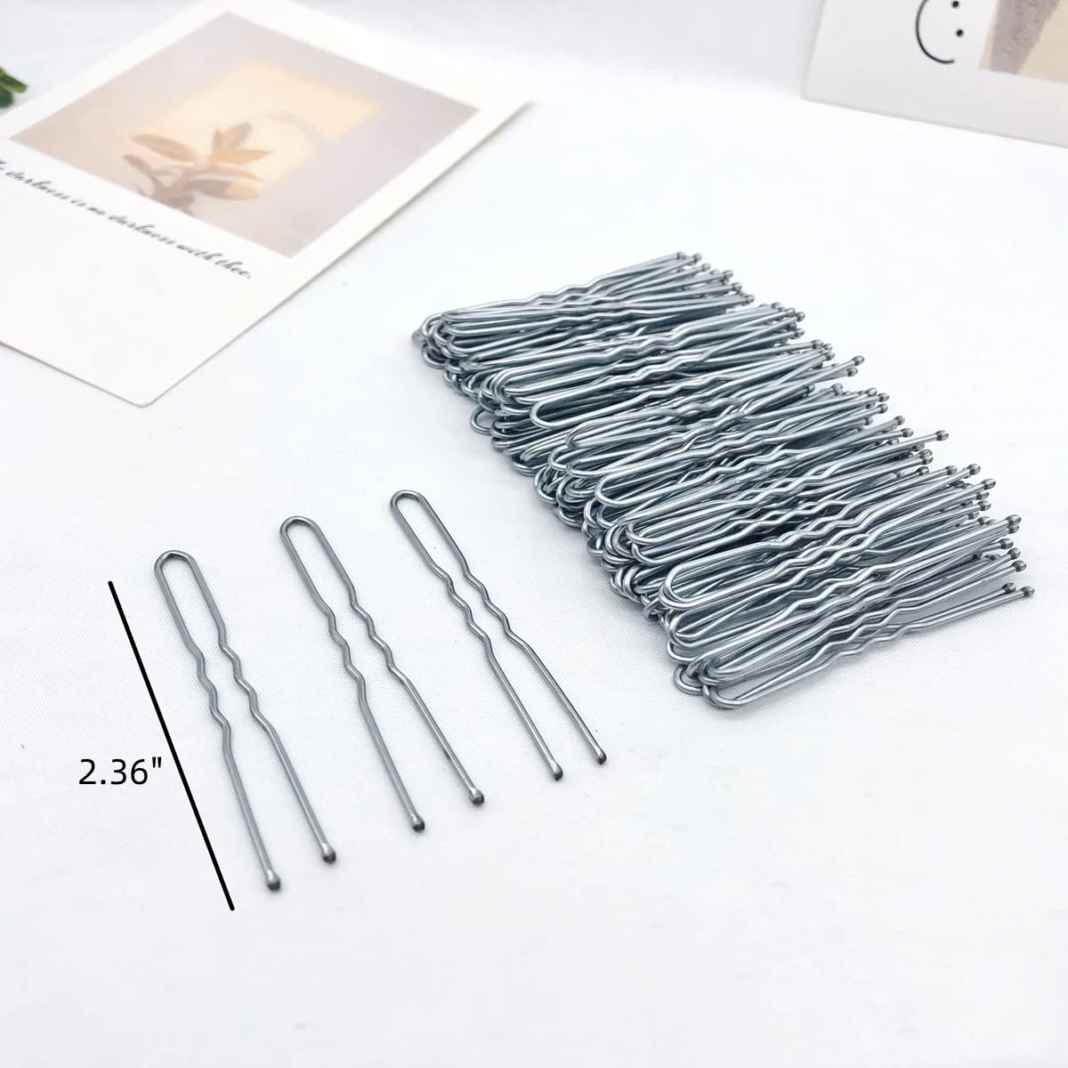 U Shaped Hair Pins Pins Bun Hair Pins,Wedding Bridal Silver Hair Pins (Silver-60Pcs)