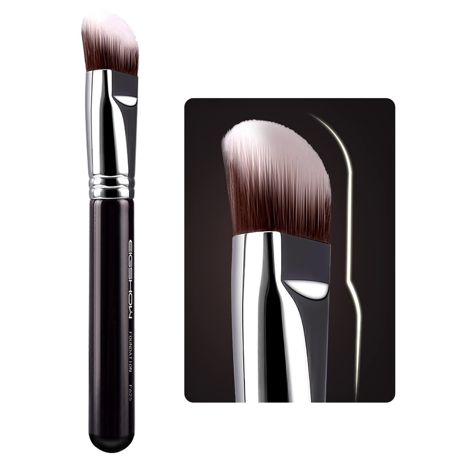 Foundation Brush, EIGSHOW Pro Slanted Brushes Angled Bristle Mask Kabuki Brush Perfect for Powder Liquid Cream Buffing Blending 