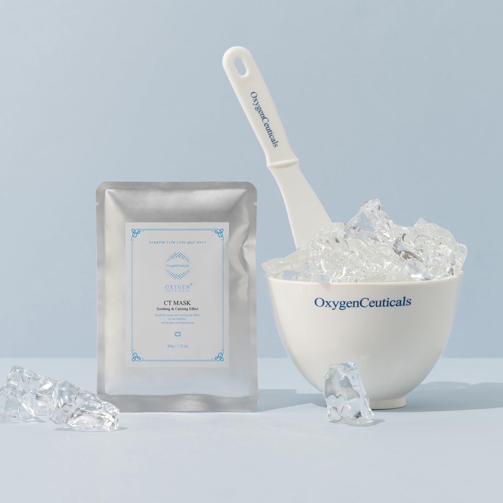 OxygenCeuticals Premuim CT Mask for Face, Facial Peel Off Algae Mask, Menthol Cooling & Calming Skin Treatment, 30g/1oz (5 Packs