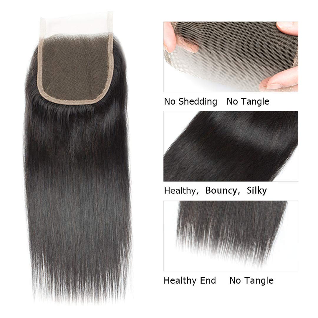Selina Lace Closure 4X4 Closure Brazilian Straight Lace Closure Lace Closure Human Hair Lace Closure Free Part Natural Hair Colo