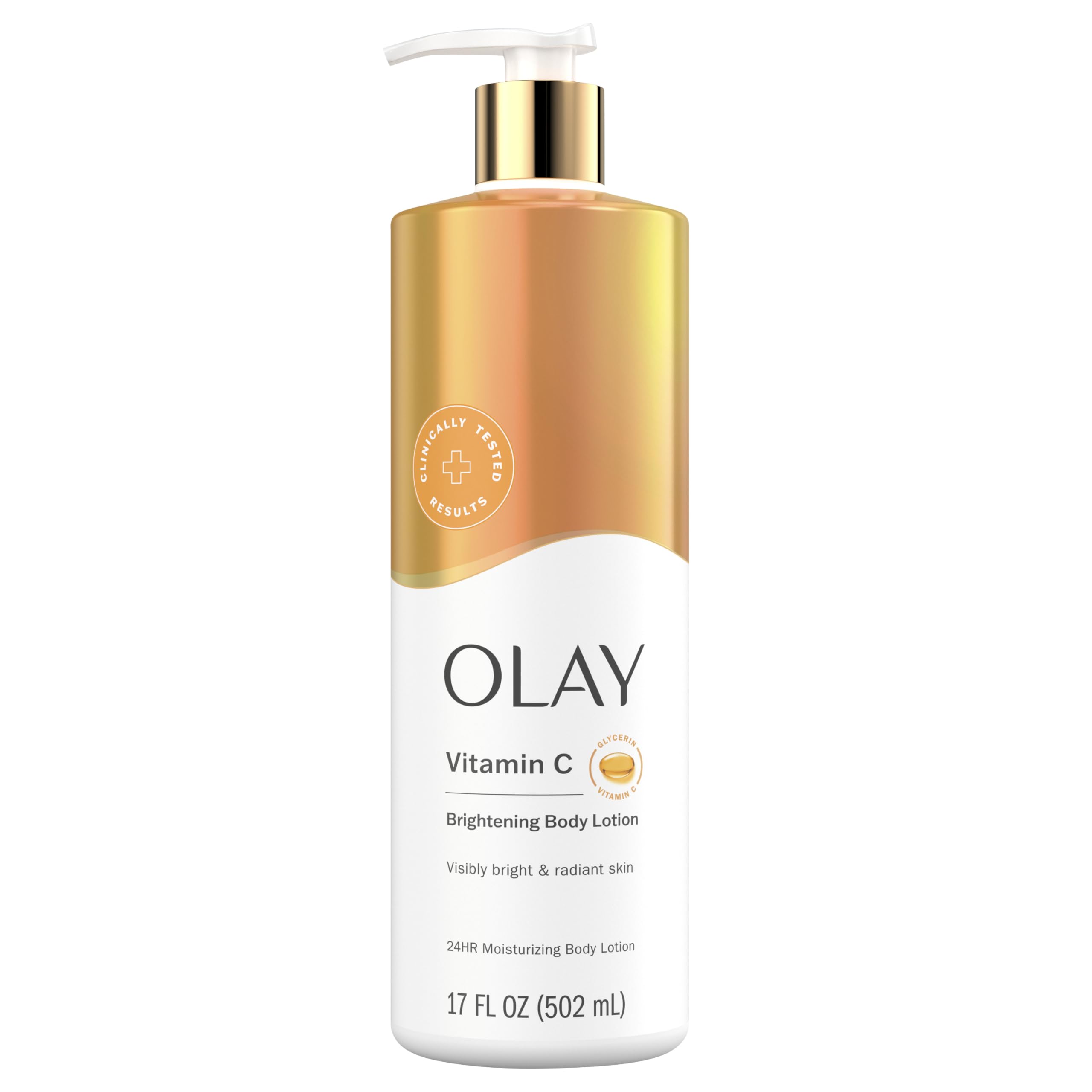 Olay Body Lotion Brightening for Women with Vitamin C, 24hr Moisturizing, Vitamin E & Vitamin B3 Complex, Fast Absorbing Formula
