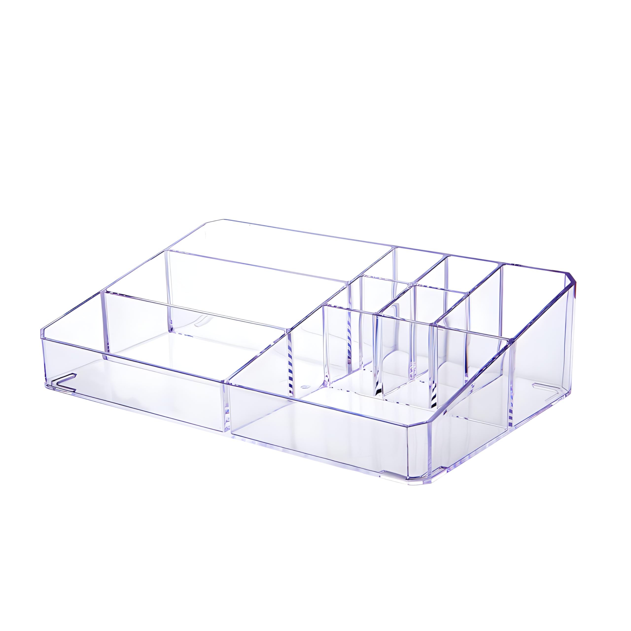 PeoTRIOL Clear Makeup Organizer, Makeup Brushes Storage Case, Cosmetic Display Case Tray, Tiered Skincare Organizer, Acrylic Lip