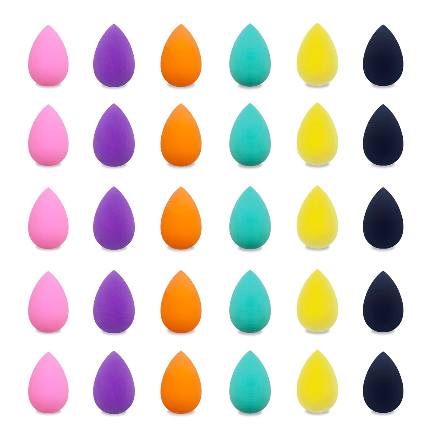 Vnz Beauty Puff Blender Makeup Sponge Puff For Face  30 Pcs MultiColored Makeup Sponges For Foundation, Blending, And Cream Ap