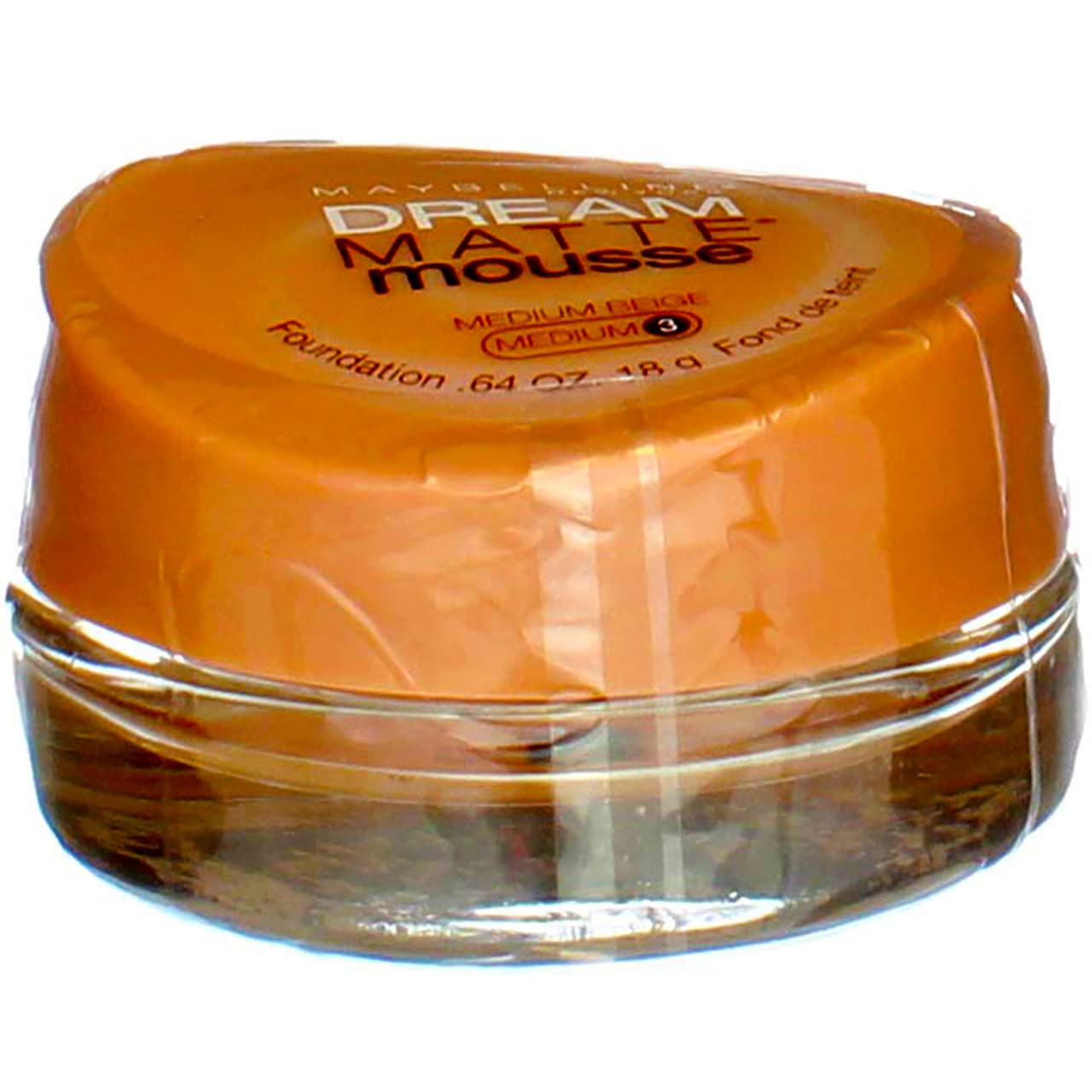 Maybelline Dream Matte Mousse Foundation, Medium Beige [3], 0.64 oz (Pack of 2)