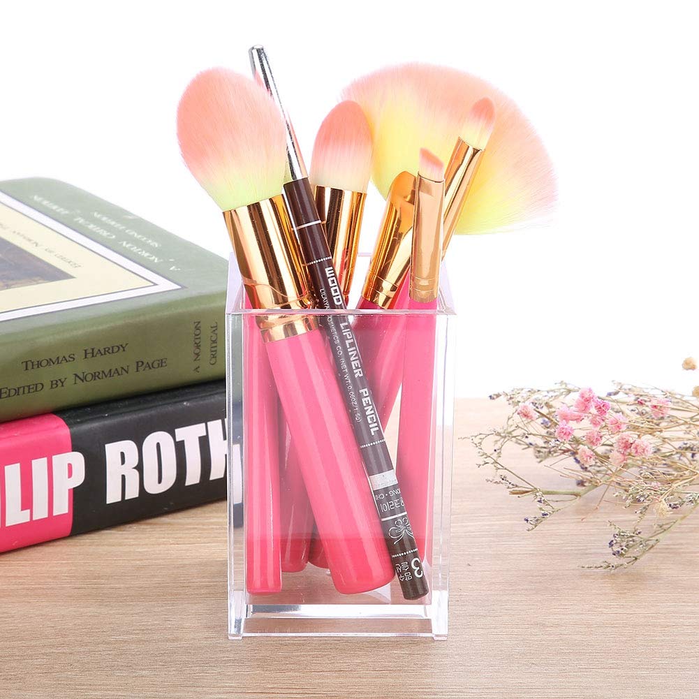 MAVIS LAVEN Large Brushes Storage Acrylic Makeup Brush Organizer Nail Pen Organizer Case Single 1 Compartment Transparent Cosmet
