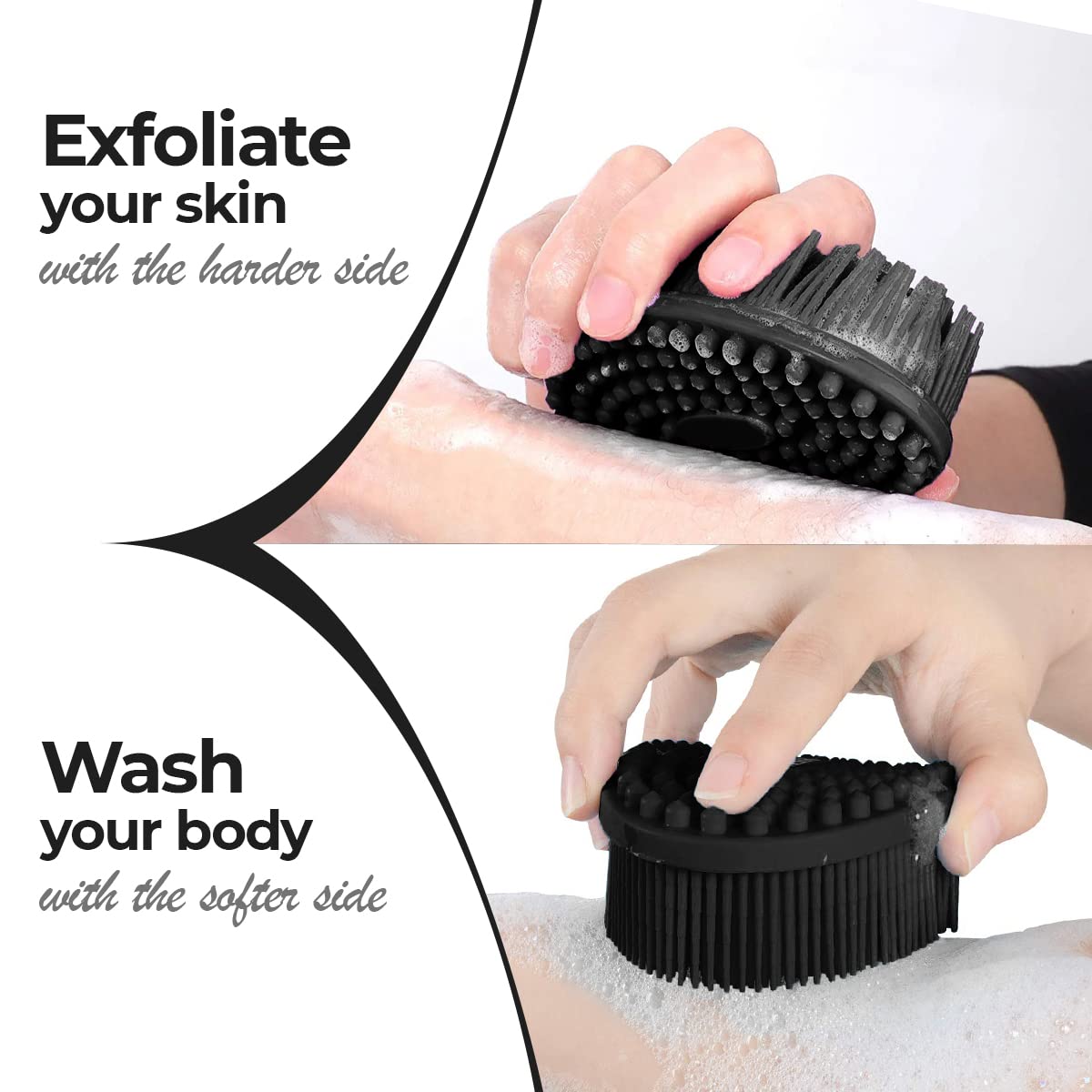 Silicone Body Scrubbers For Use In Shower - Body Scrubber For Men - Silicone Shower Scrubber For Body - Silicone Scrubber Body E