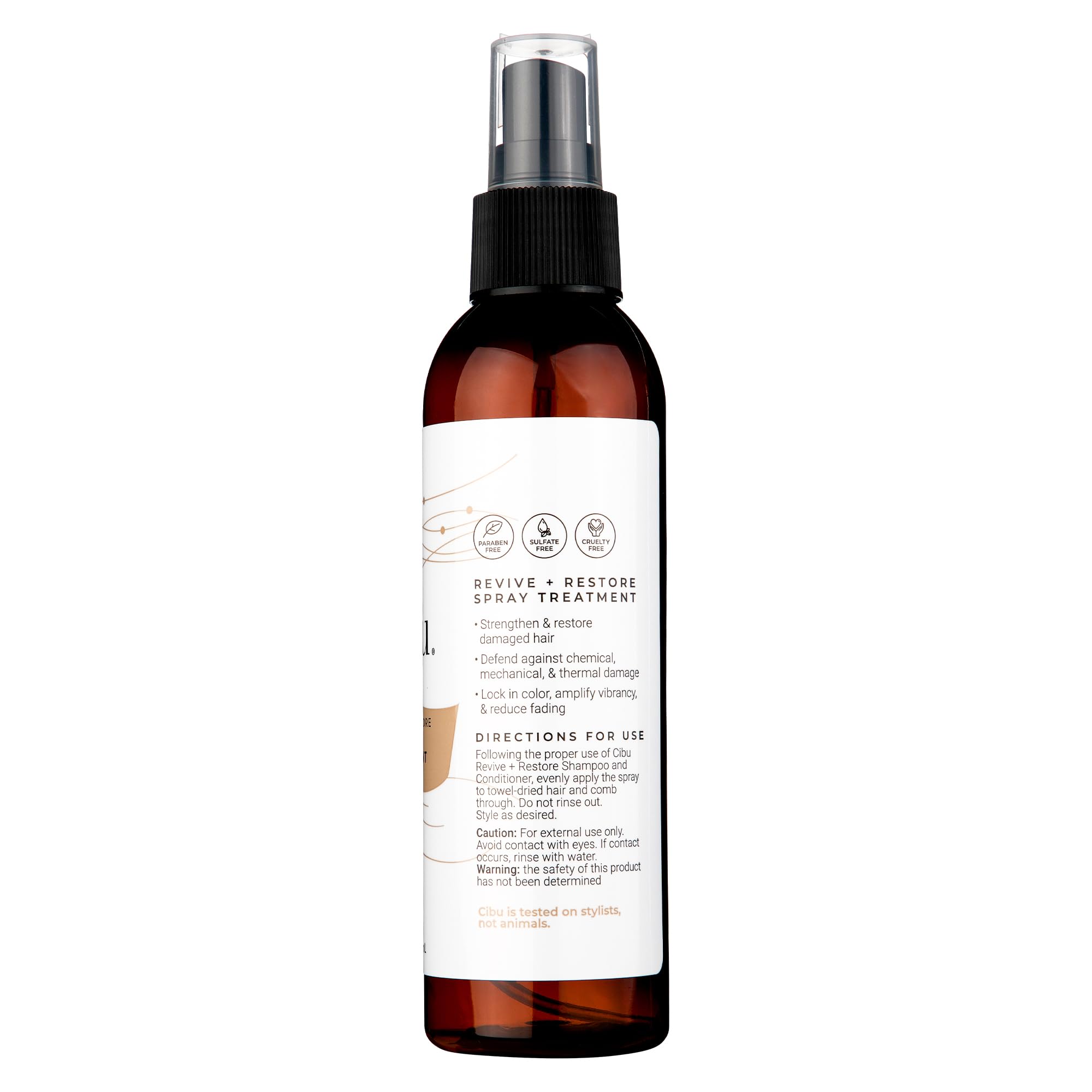 Cibu Revive And Restore Spray Treatment | Hair Restore Treatment With Oleic Acid, Linoleic Acid, Vitamin E & K | Eliminates Friz