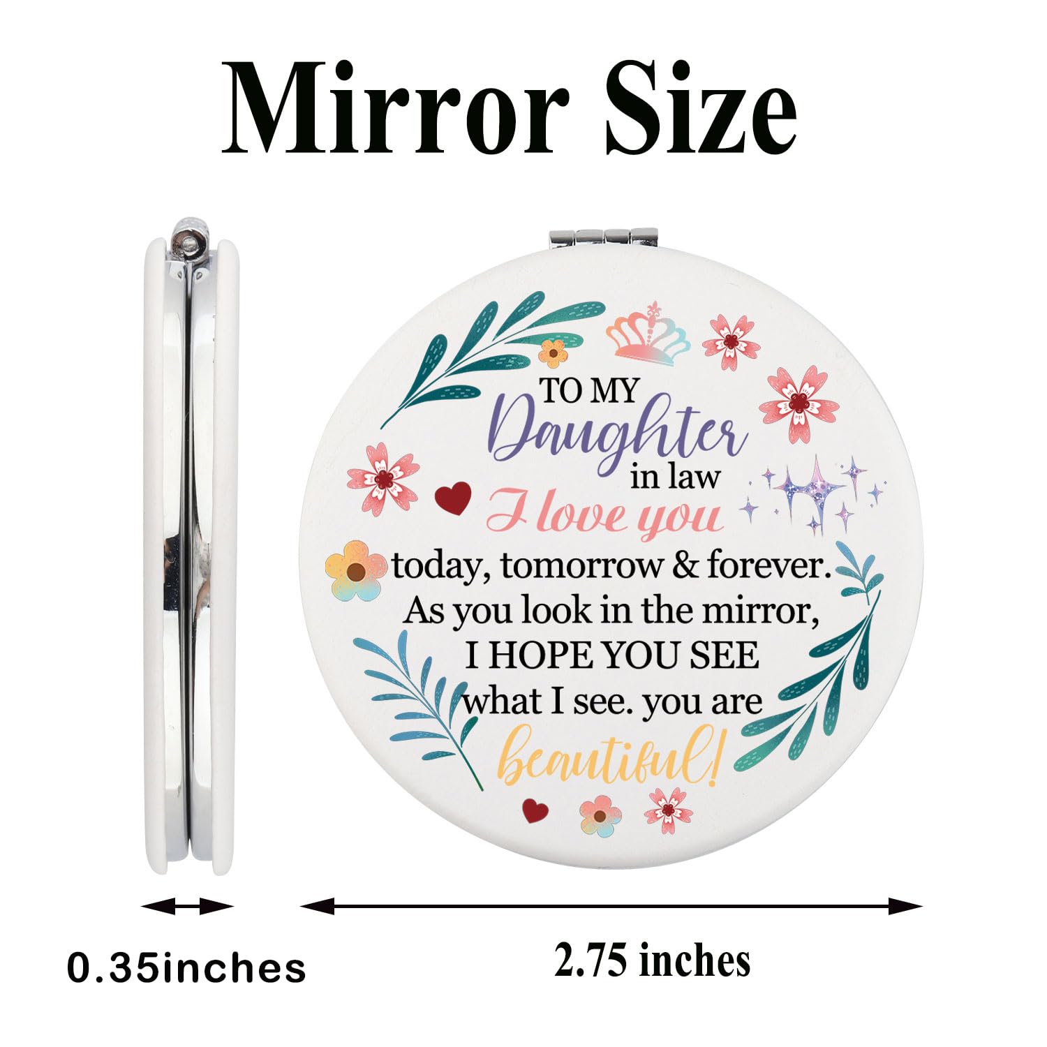 Fustmw Daughter In Law Compact Mirror Gift Daughter In Law Makeup Mirror Pocket Daughter In Law Gifts From Mother In Law (Daught