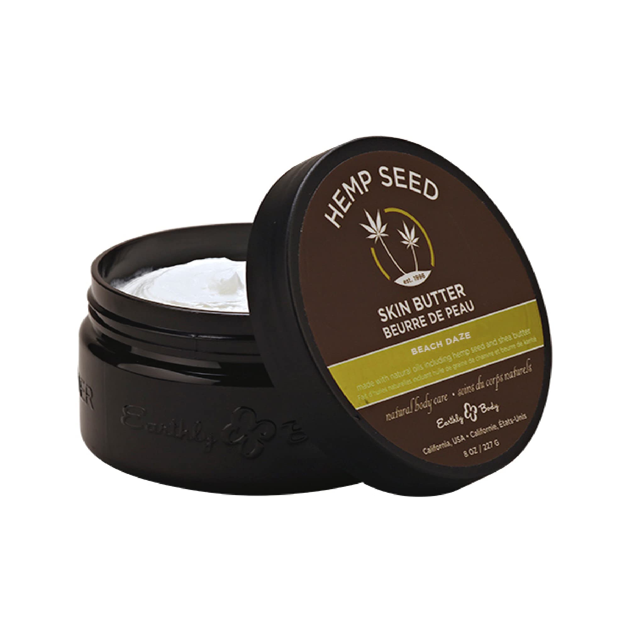 Hemp Seed Skin Butter, Nag Champa - 8 oz. - Total Body Moisturizer - Hemp Seed Oil, Jojoba Oil, Shea Butter - Vegan & Cruelty Fr