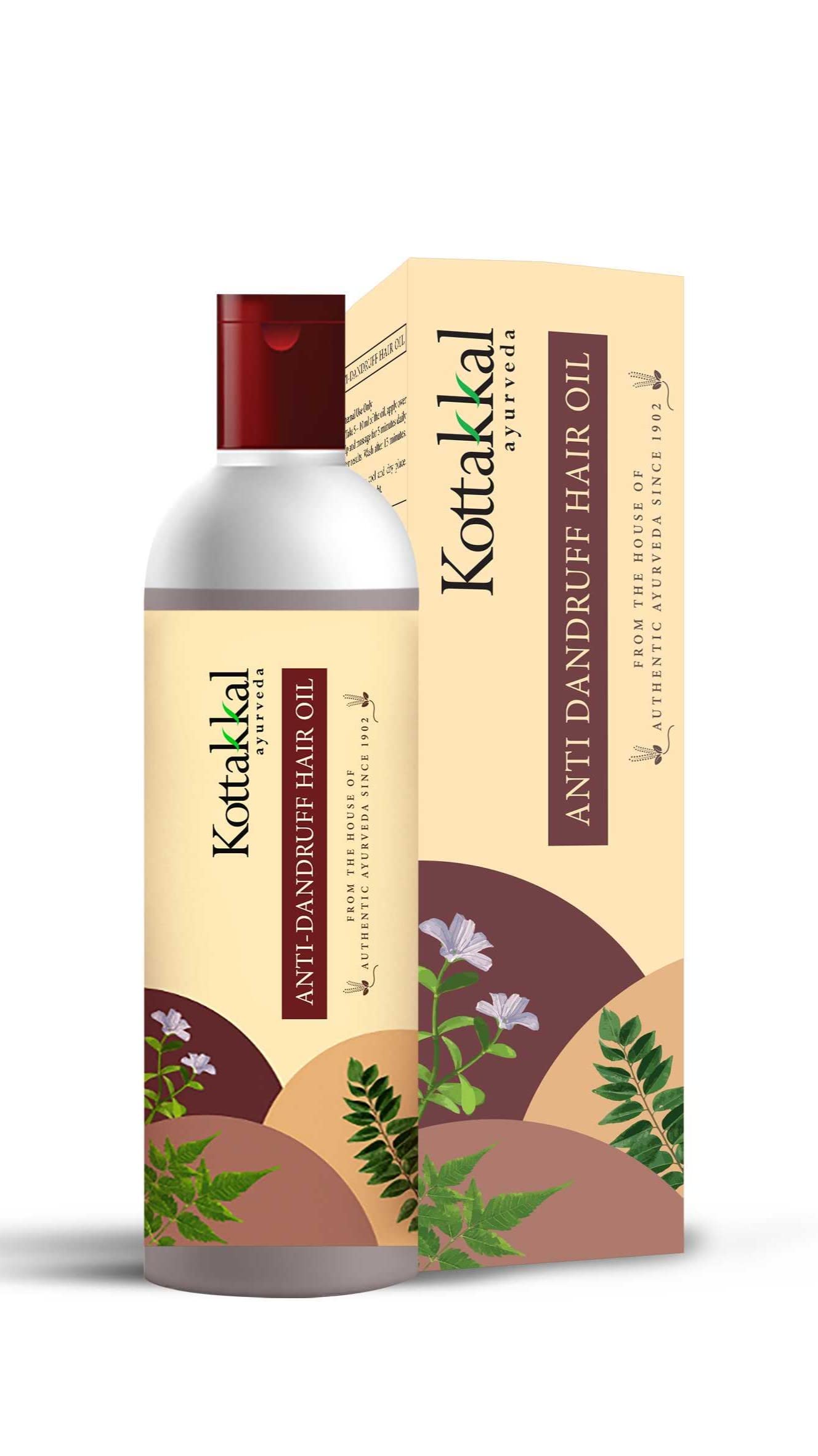 Kottakkal Ayurveda Anti Dandruff Hair Oil | No Artificial Colour & Fragrance | Paraben & Sulphate Free - 150 Ml