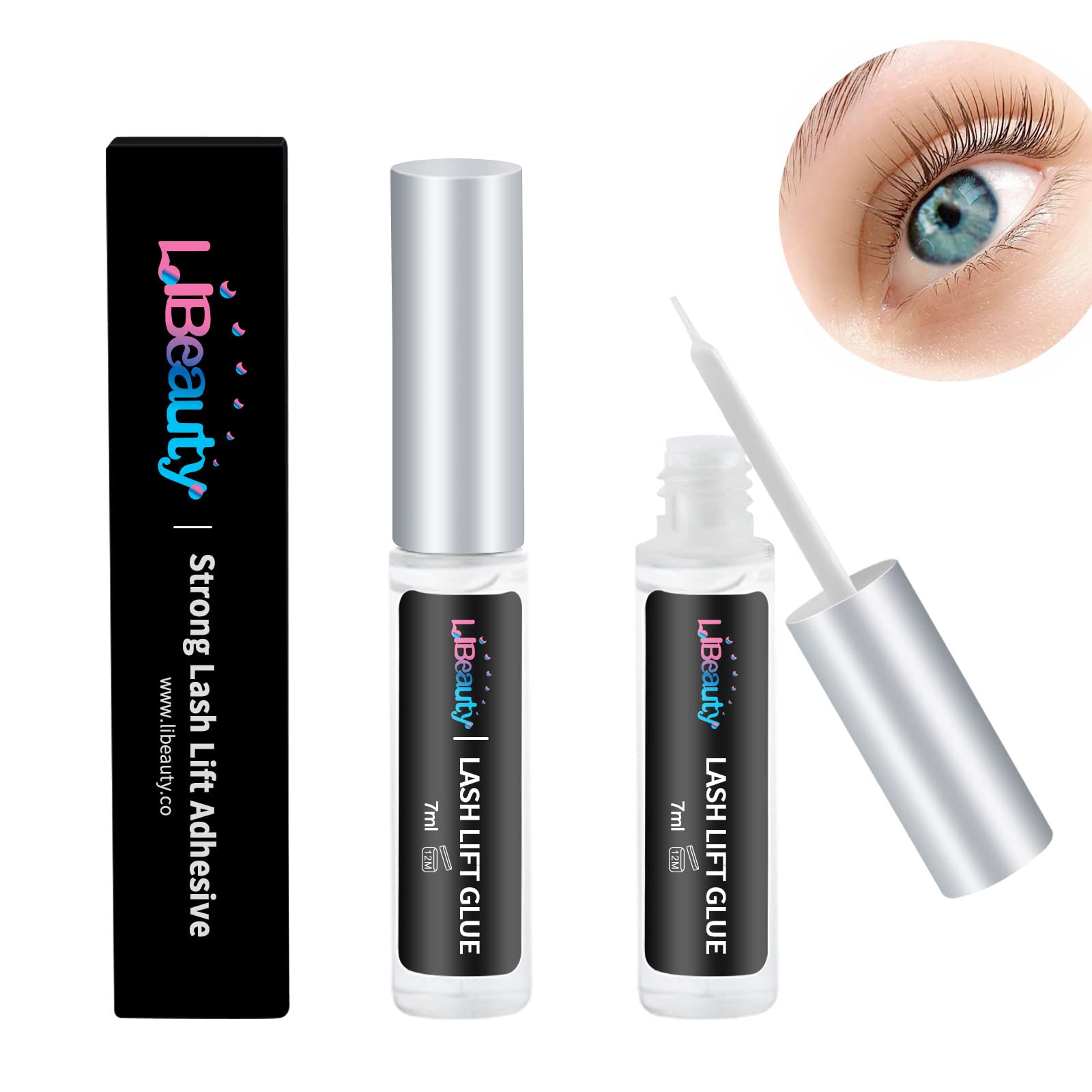 Libeauty Lash Lift Glue 2 Pcs Eyelash Lifting Adhesive Stron Sticky Eyelash Glue For Lash Perm Or False Eyelashes And Dissolves