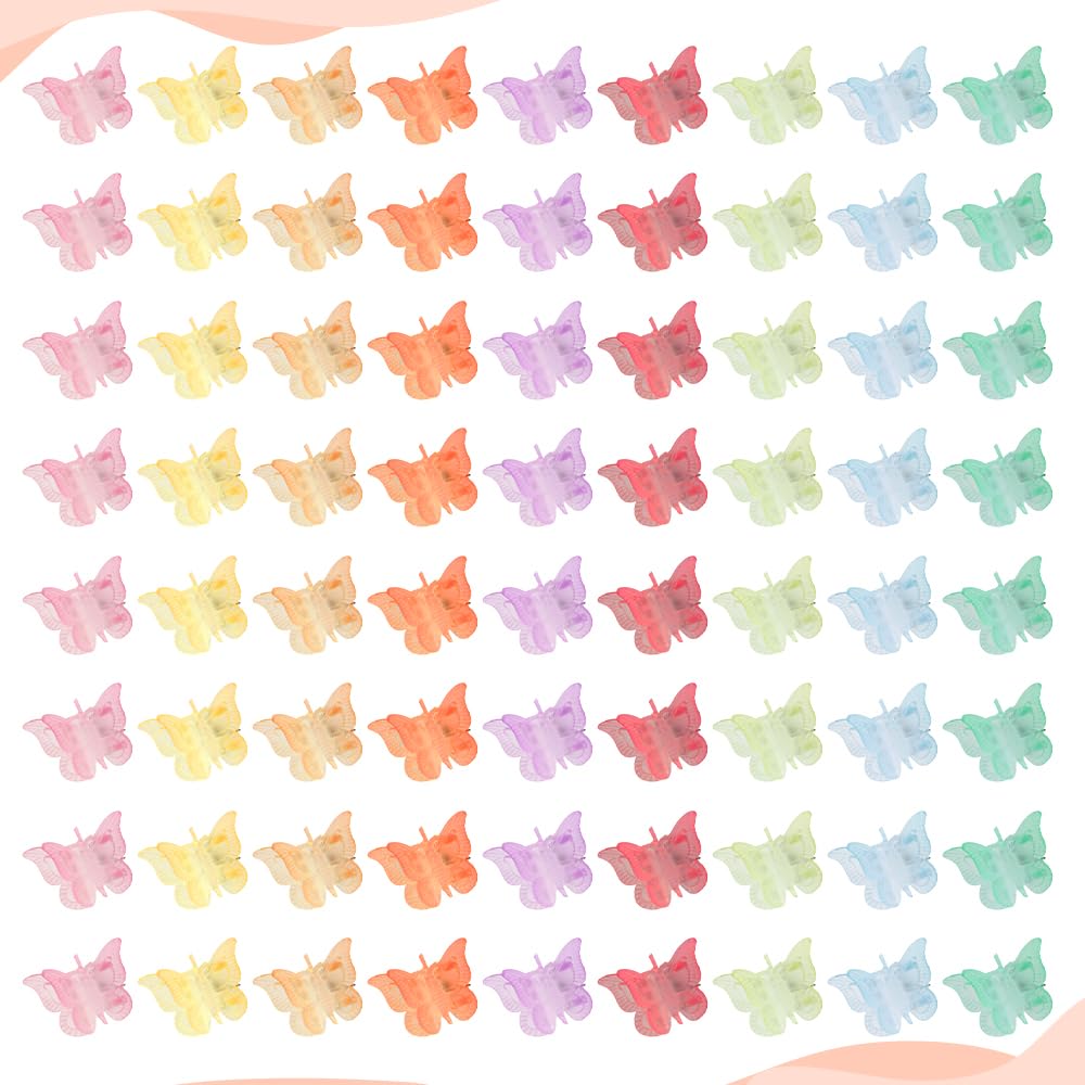 Ahoney 60PCS Mini Butterfly Hair Clips for Hair with Box Glitter 90s Y2k Hair Accessories for Girls Women 04