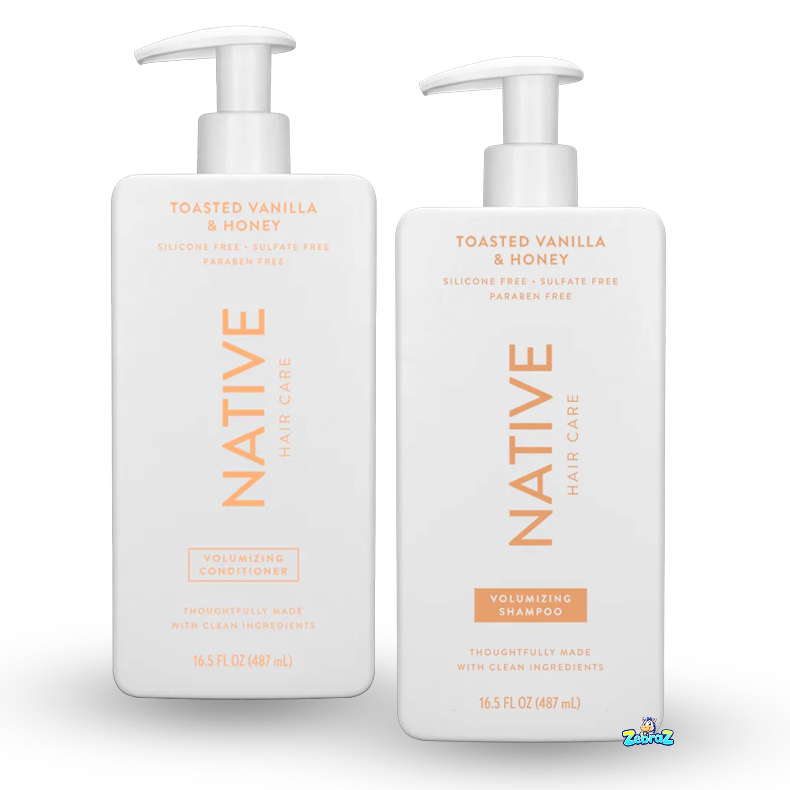 Native Toasted Vanilla & Honey Shampoo and Conditioner, 8.25 Ounce (Pack of 2), Gold