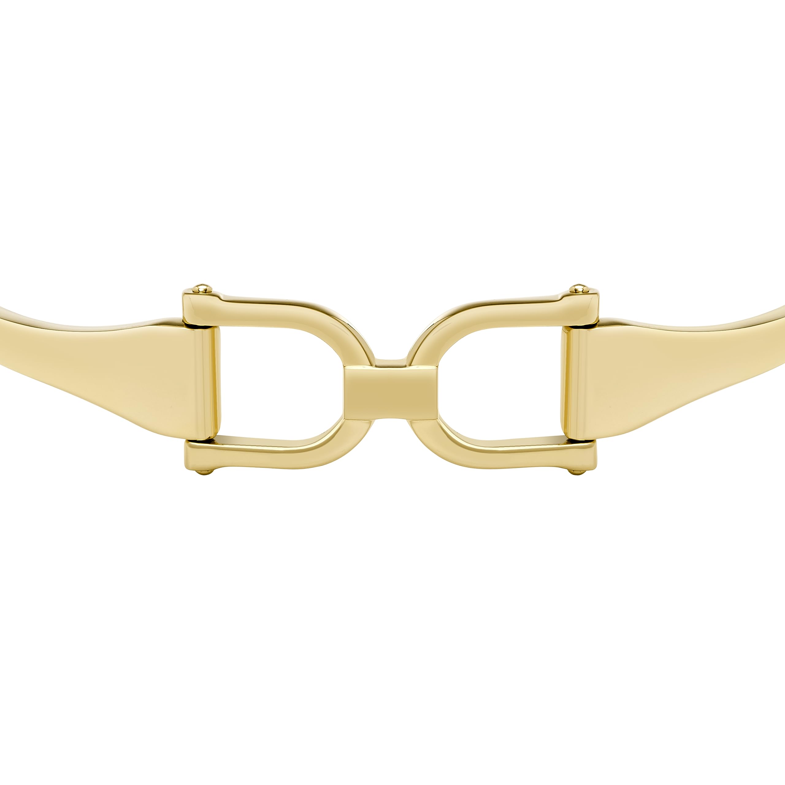 Fossil Women's Stainless Steel Gold-Tone Heritage D-Link Bangle Bracelet, Color: Gold (Model: JF04524710)