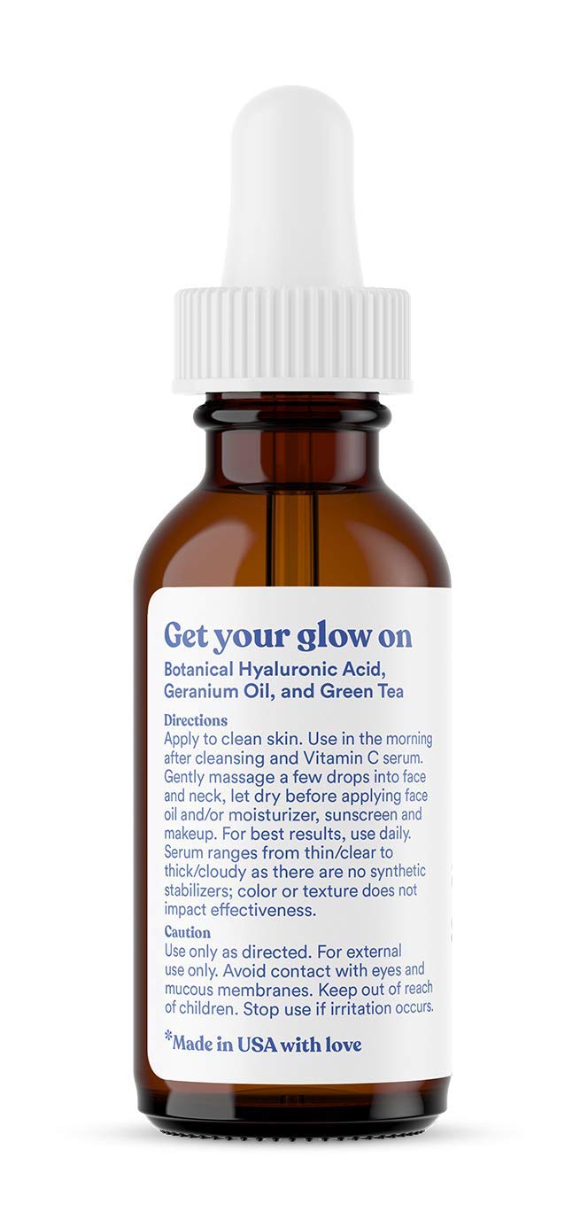 Asutra Hyaluronic Acid Serum For Face, 1 Fl Oz (Pack Of 2)- Vitamin C & E, Aloe, Green Tea, Geranium & Jojoba Oil, Plumping Face